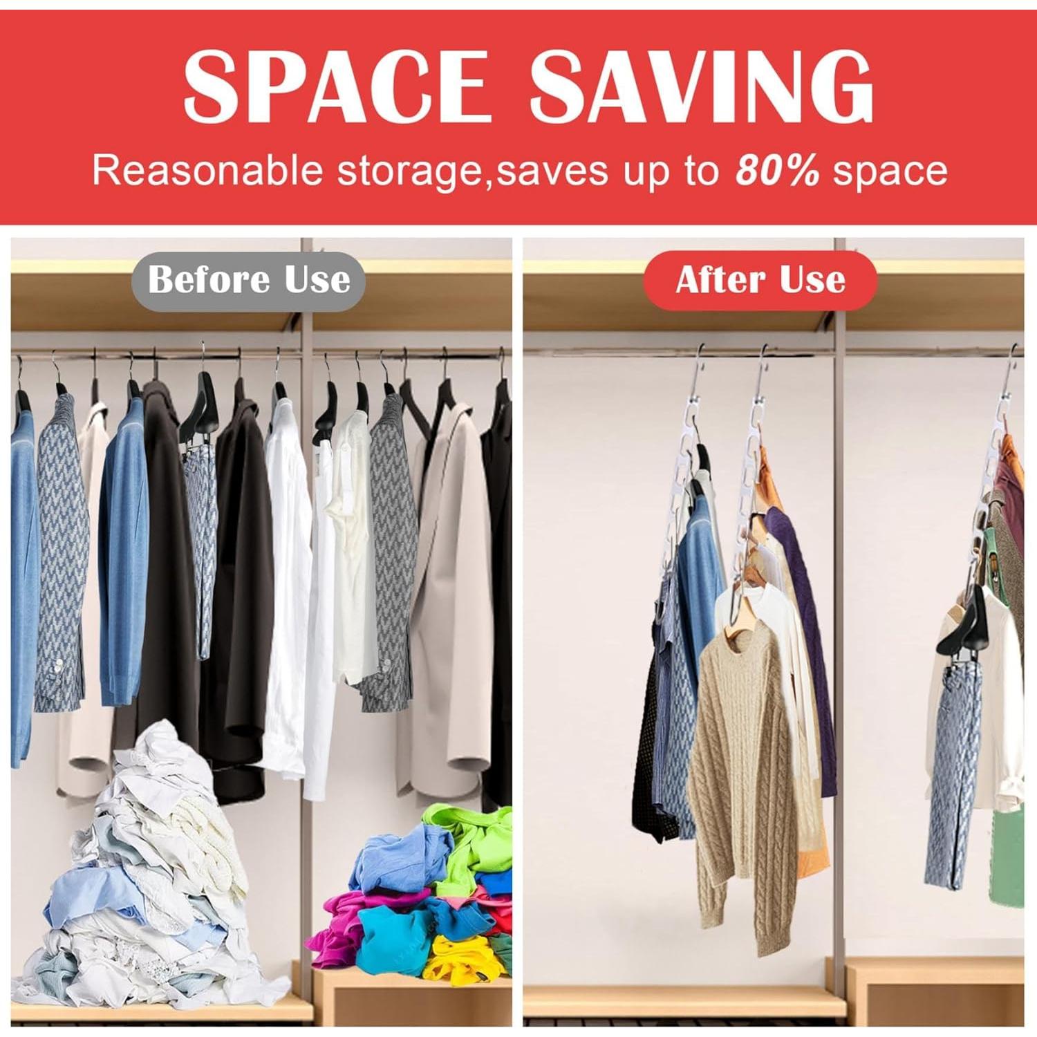 Perchas Ahorradoras de Espacio Genérico 3 Paquetes Metal 25.9cm