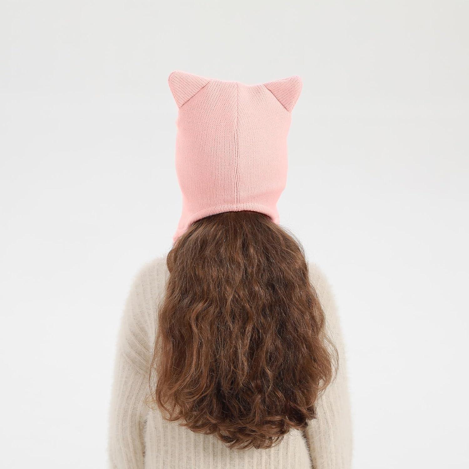 Gorro de Invierno con Orejas de Gato para Niñas 3-7 Años
