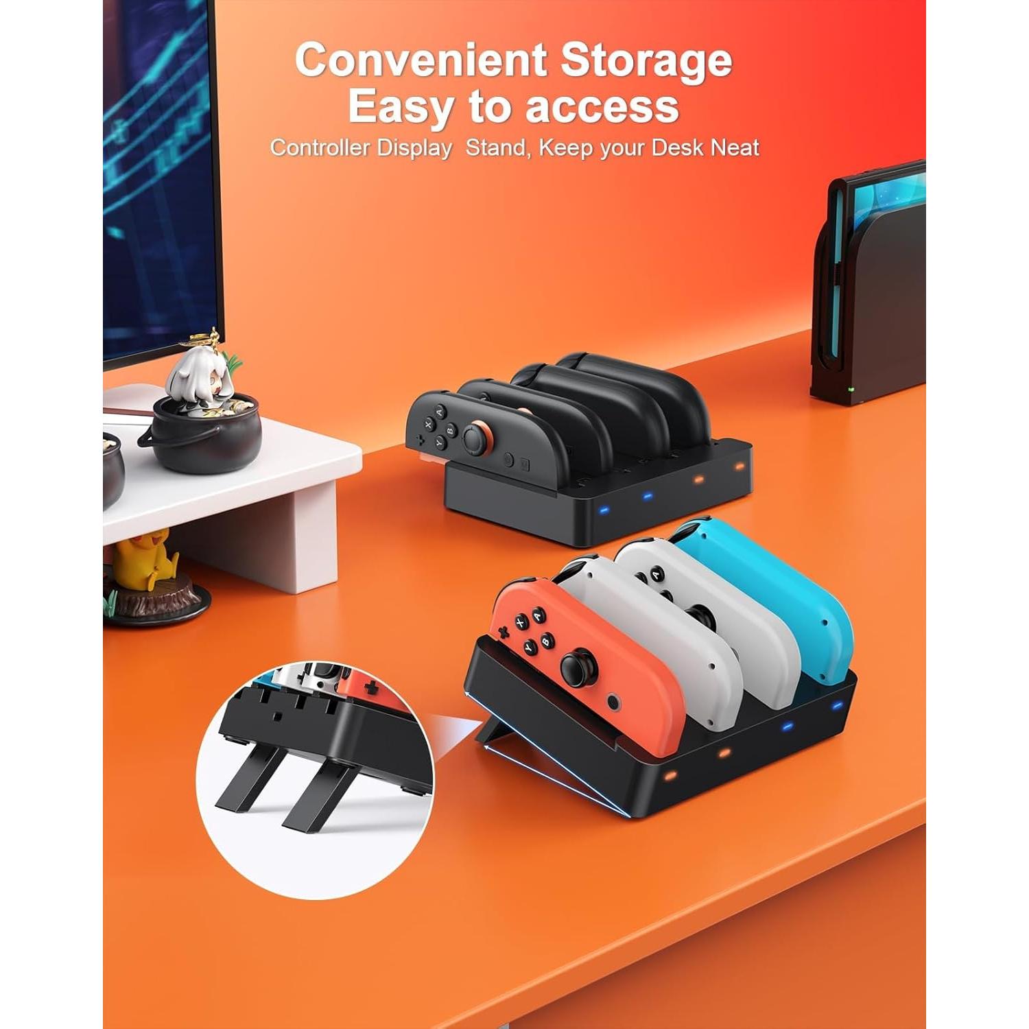 Base de Carga FYOUNG para Nintendo Switch 2/1 - Estación 8 en 1