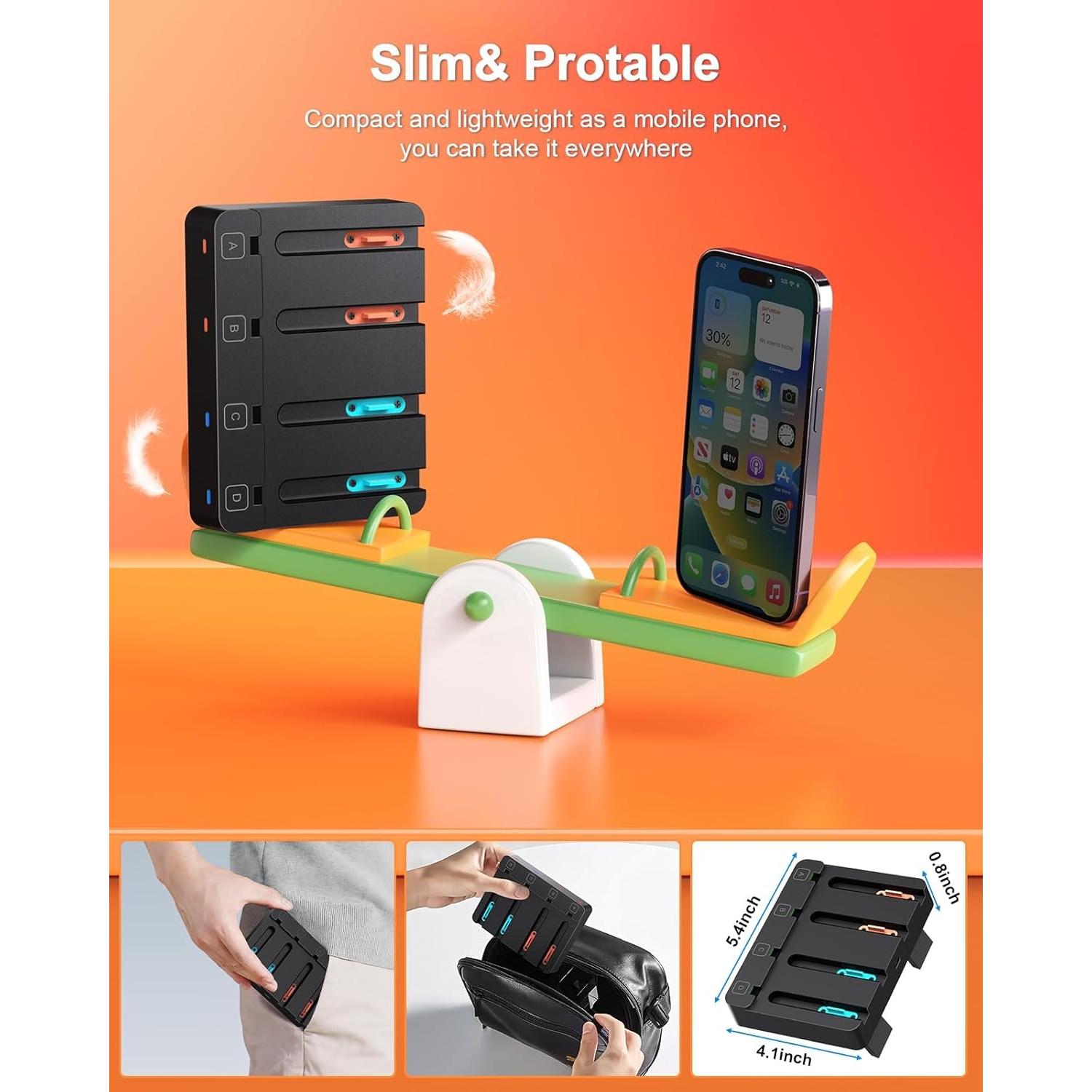 Base de Carga FYOUNG para Nintendo Switch 2/1 - Estación 8 en 1