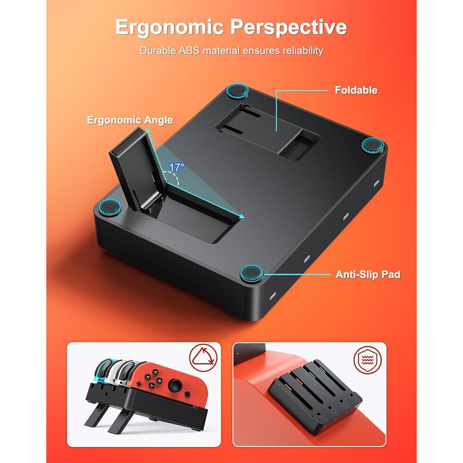 Base de Carga FYOUNG para Nintendo Switch 2/1 - Estación 8 en 1