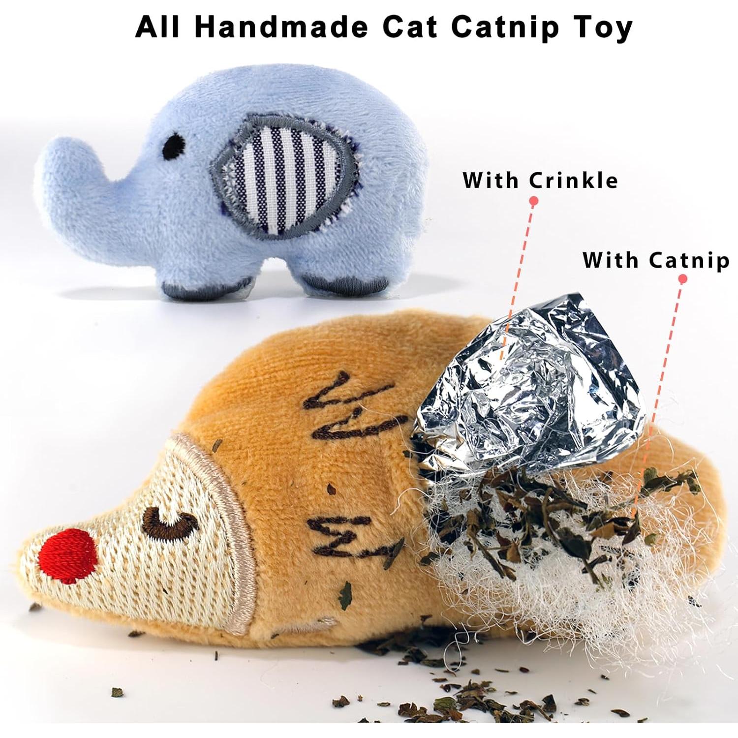 Juguetes para Gatos AZOFFYIU - Paquete de 6 Catnip Suaves