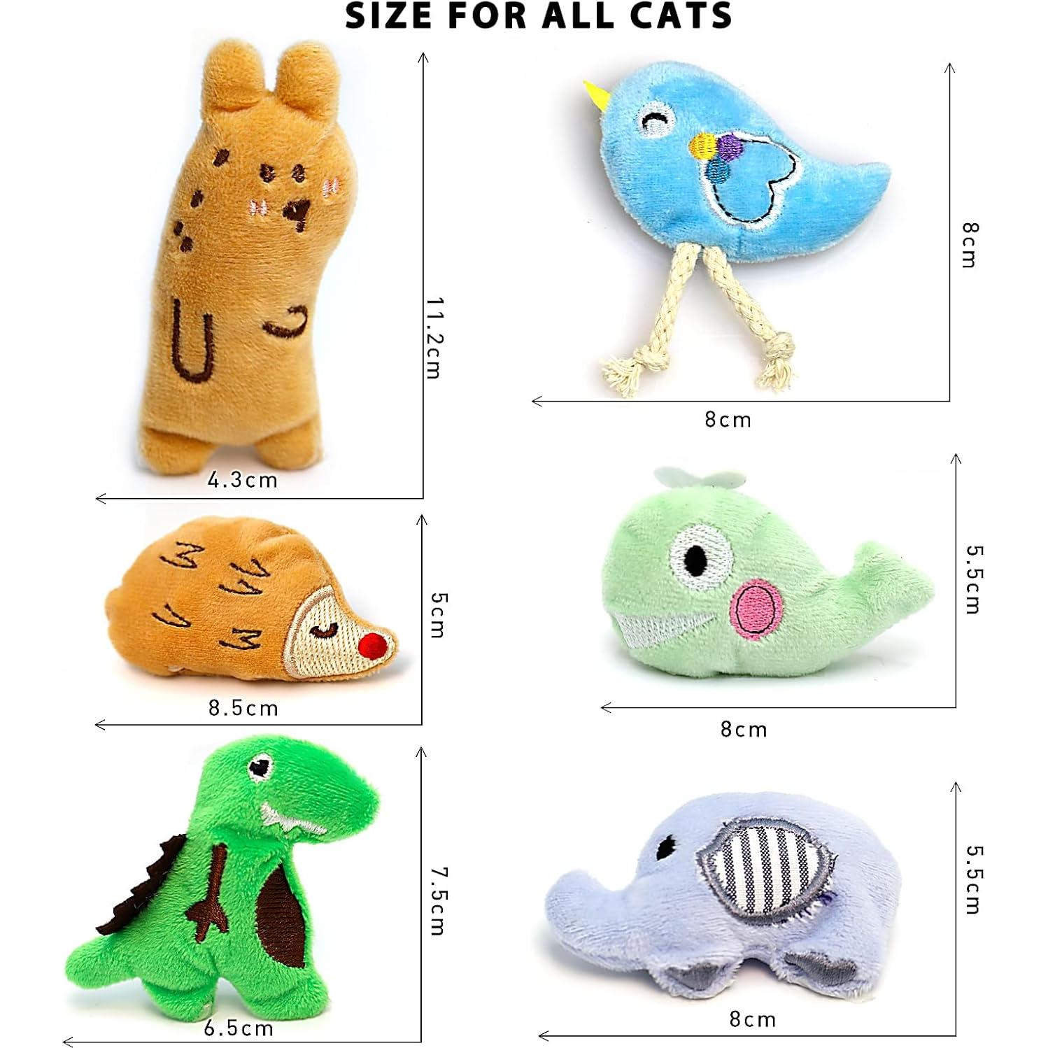 Juguetes para Gatos AZOFFYIU - Paquete de 6 Catnip Suaves