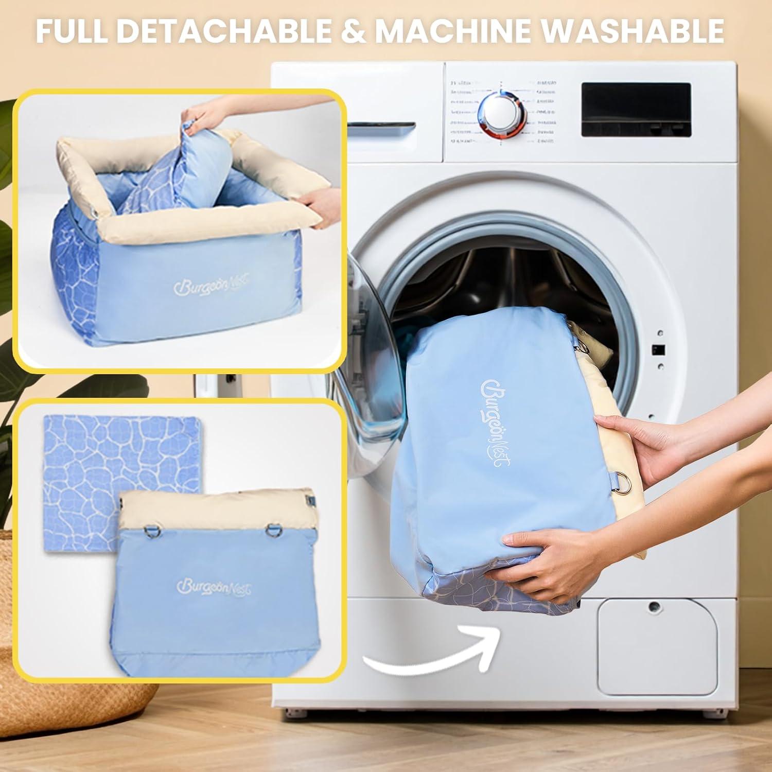 Asiento de Coche para Perros BurgeonNest Azul 47x43 cm