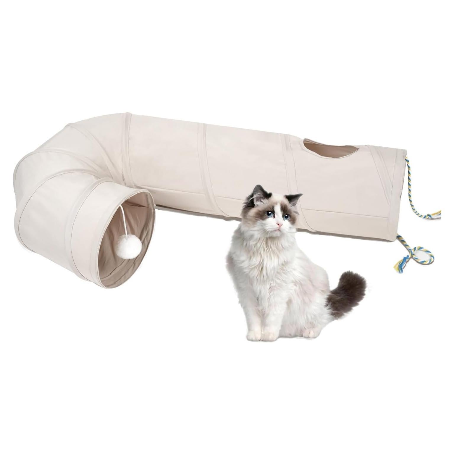 Túnel para Gatos PAOPO B-Jtunnel Beige 101.6x25.4cm