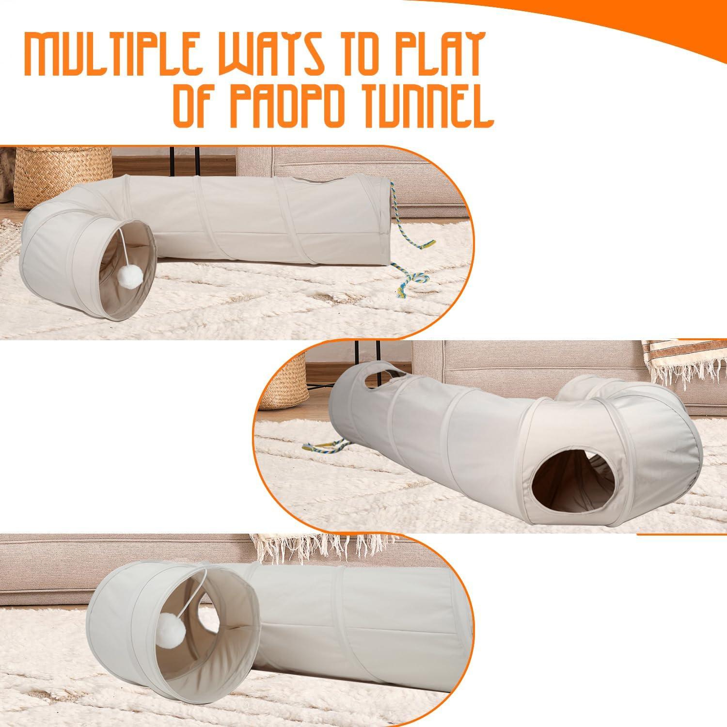 Túnel para Gatos PAOPO B-Jtunnel Beige 101.6x25.4cm
