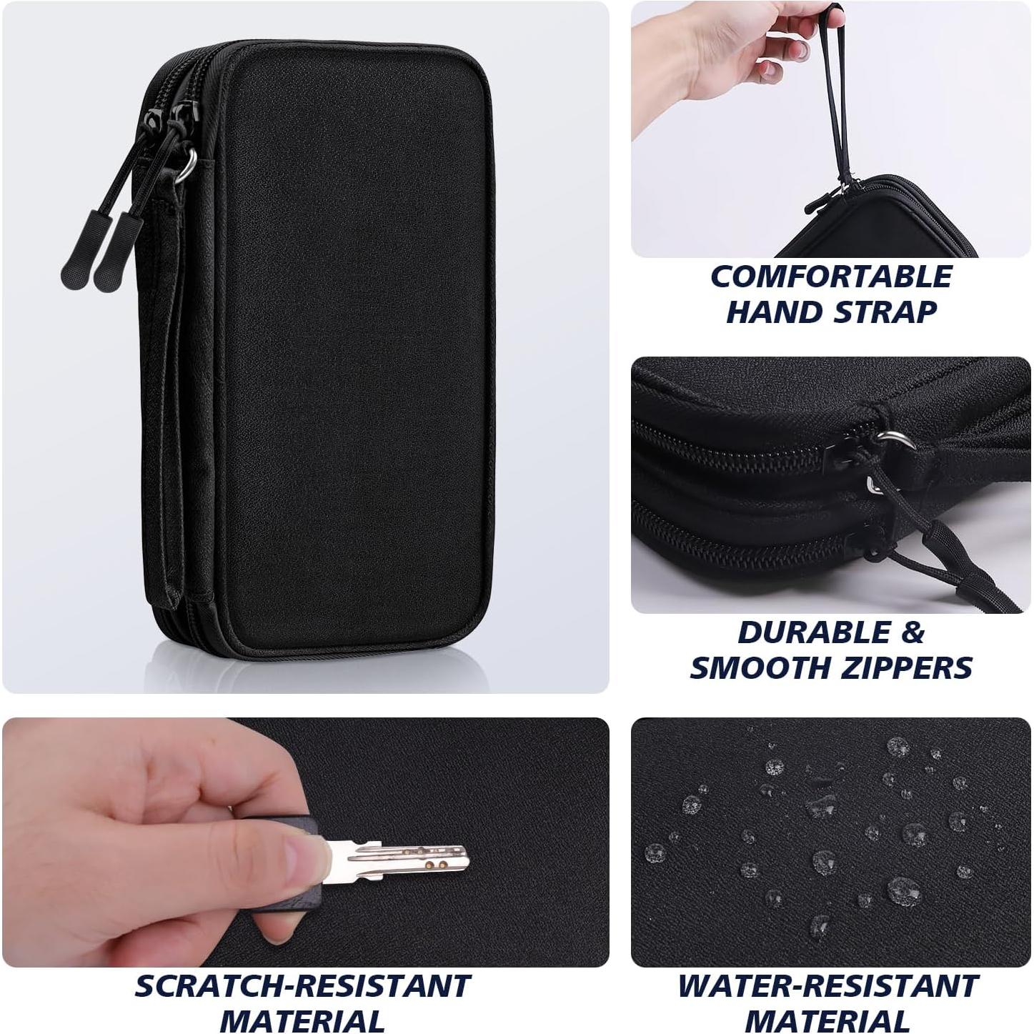 Organizador de Viaje CNPOP Doble Capa Negro 22.4x14x4.6cm