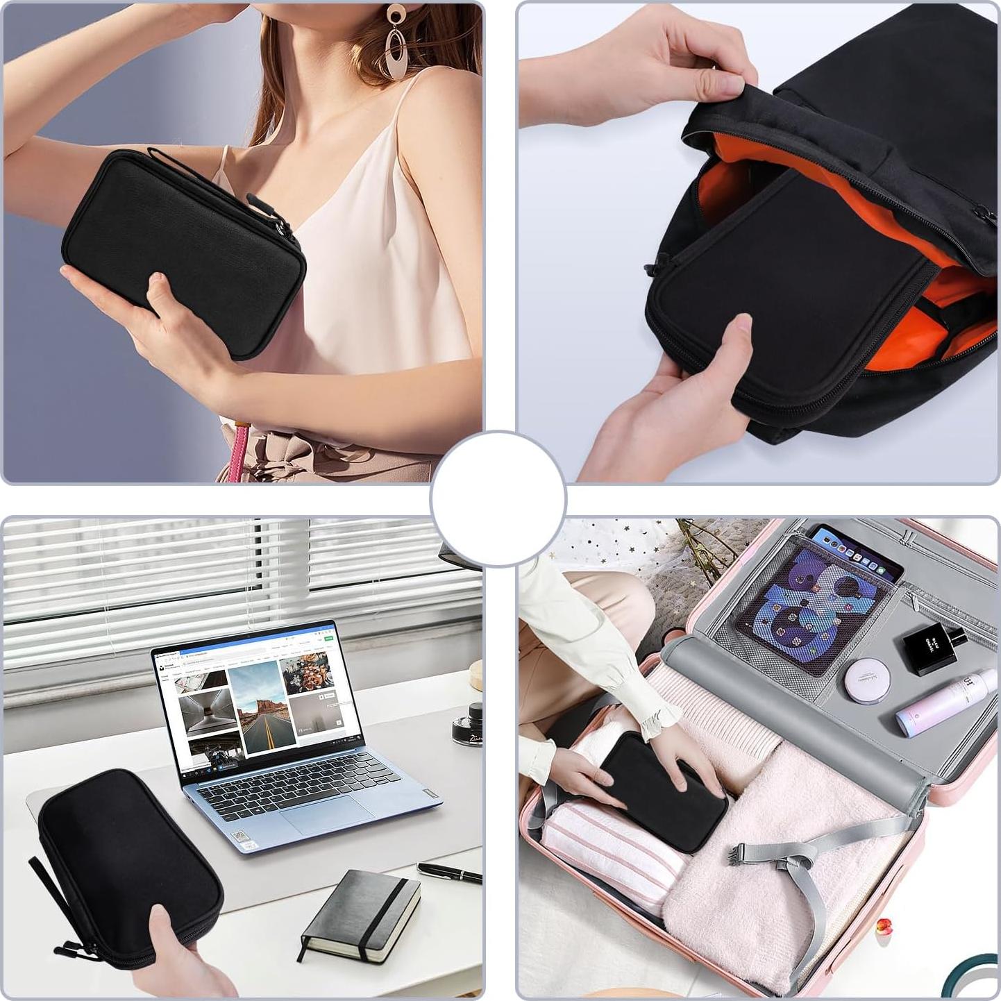 Organizador de Viaje CNPOP Doble Capa Negro 22.4x14x4.6cm