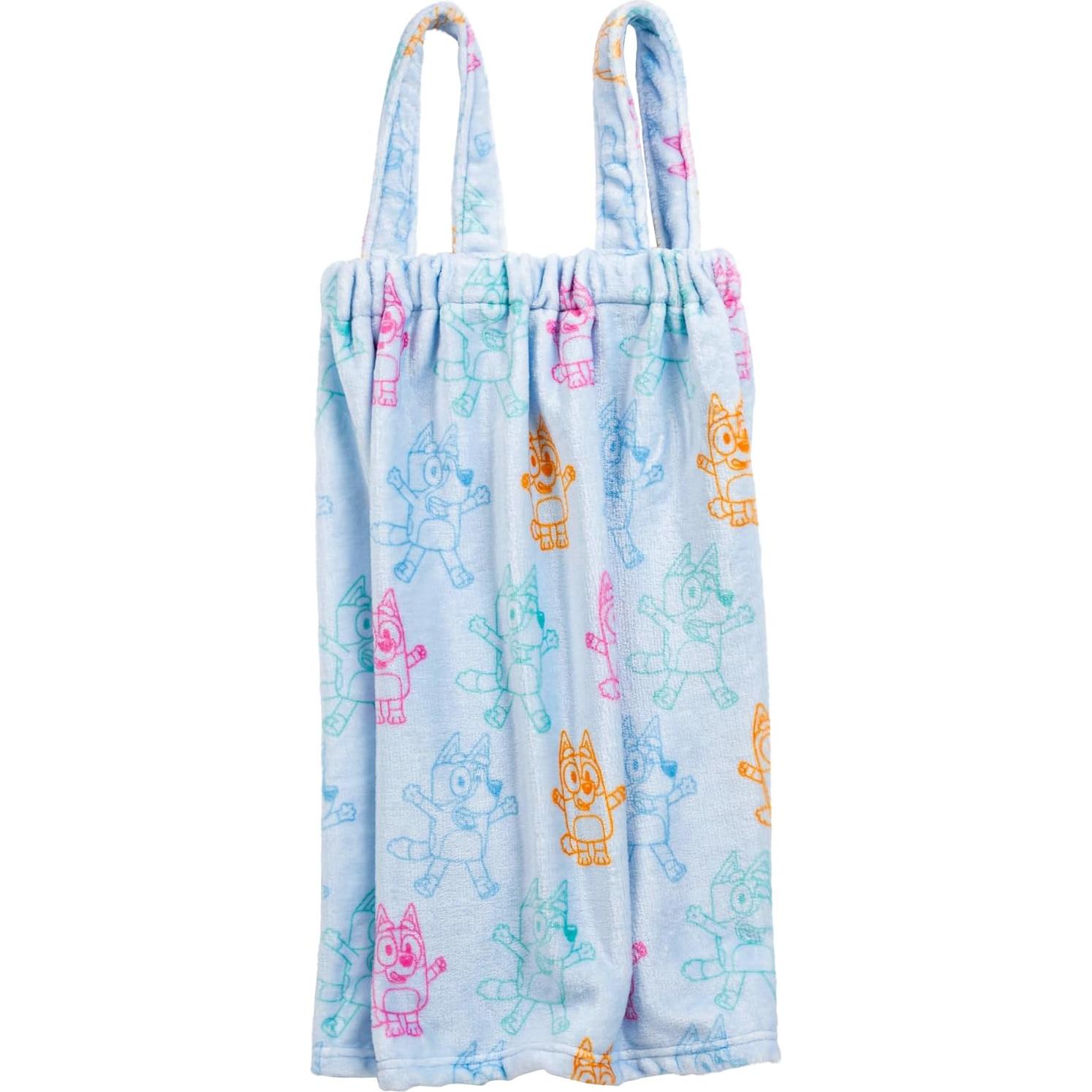 Set de Spa Jay Franco Bluey 3 Piezas - Toalla, Esponja y Diadema