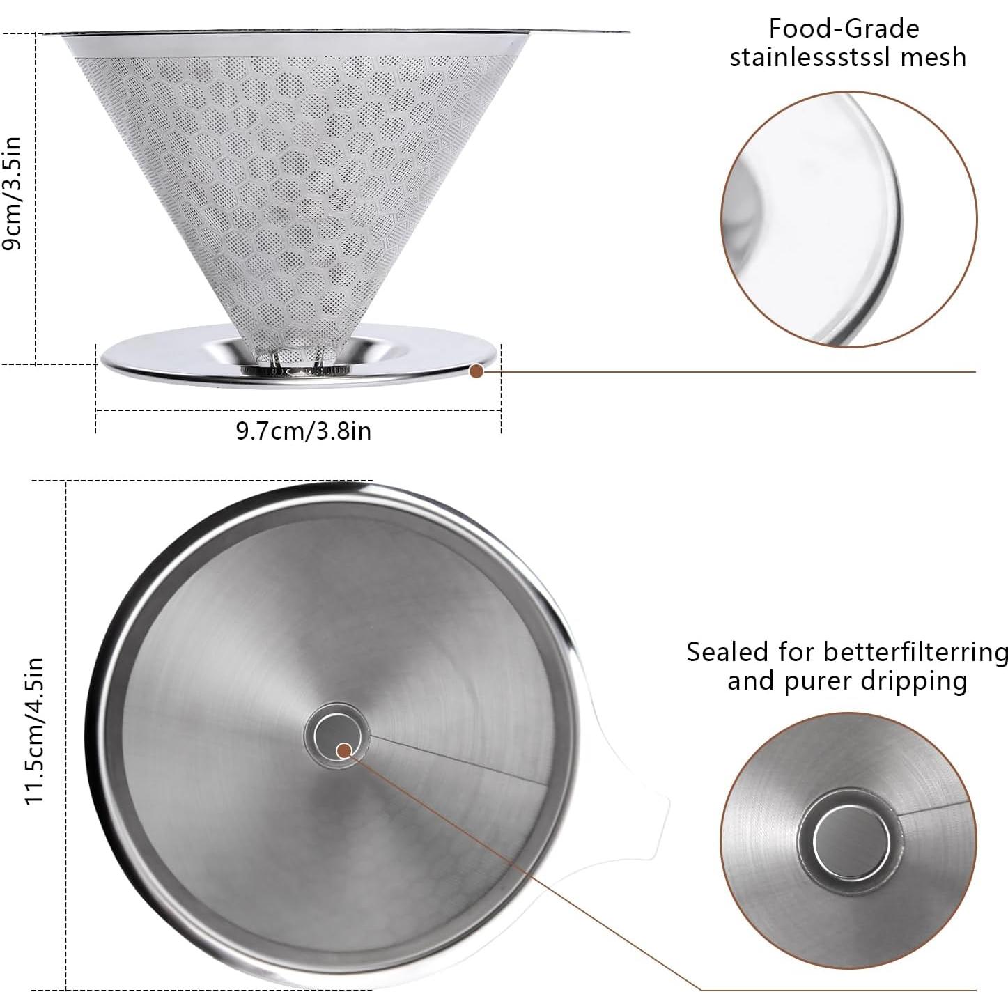 Cafetera de Goteo GLADICER 1 Taza Acero Inoxidable Doble Capa