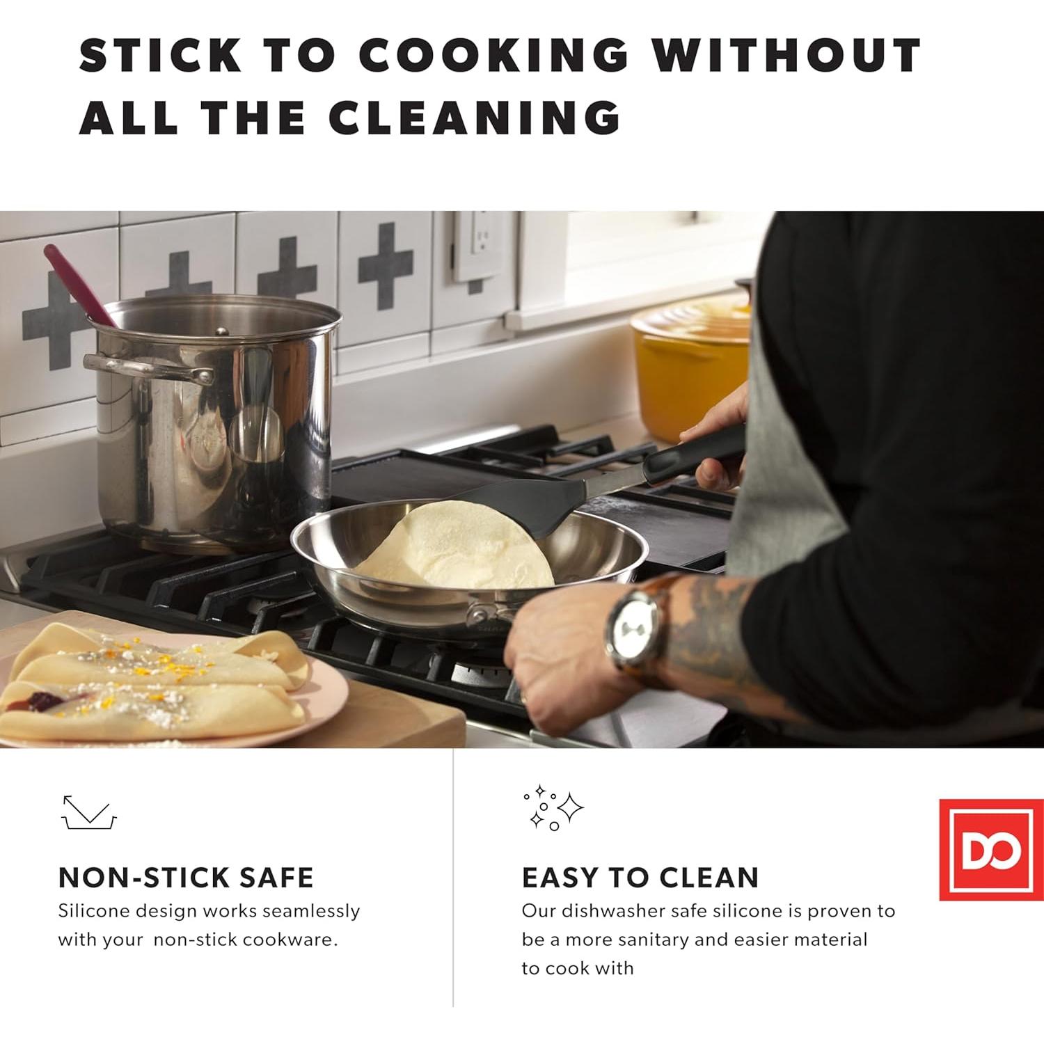 Juego de Espátulas de Silicona DI ORO - 3 Piezas - Resistente al Calor