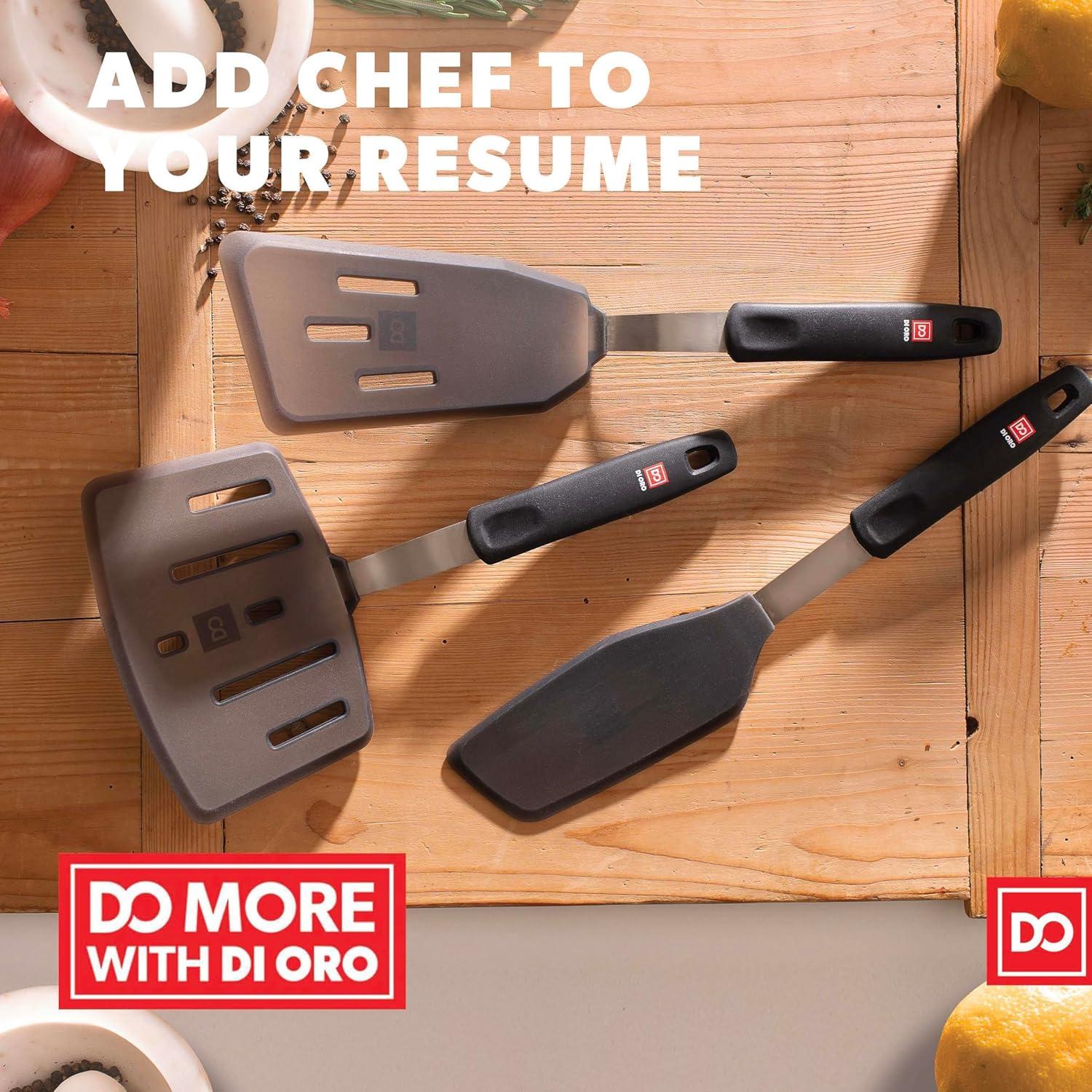 Juego de Espátulas de Silicona DI ORO - 3 Piezas - Resistente al Calor