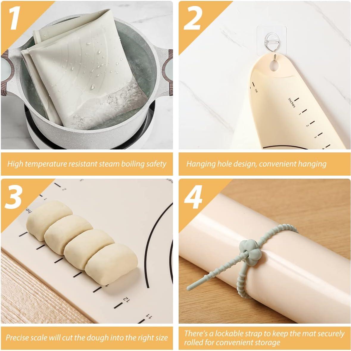 Alfombrilla de Silicona Beige EuChoiz 60x40 cm Antiadherente