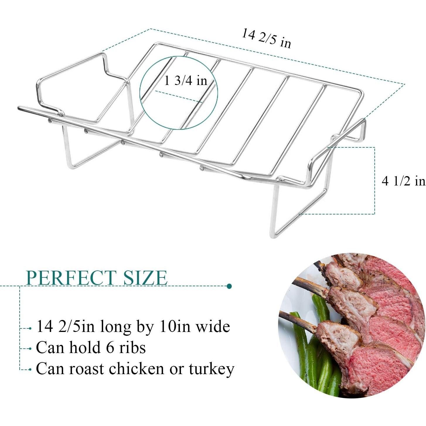 Soporte para Asar Pavo y Costillas KAMaster Acero Inoxidable