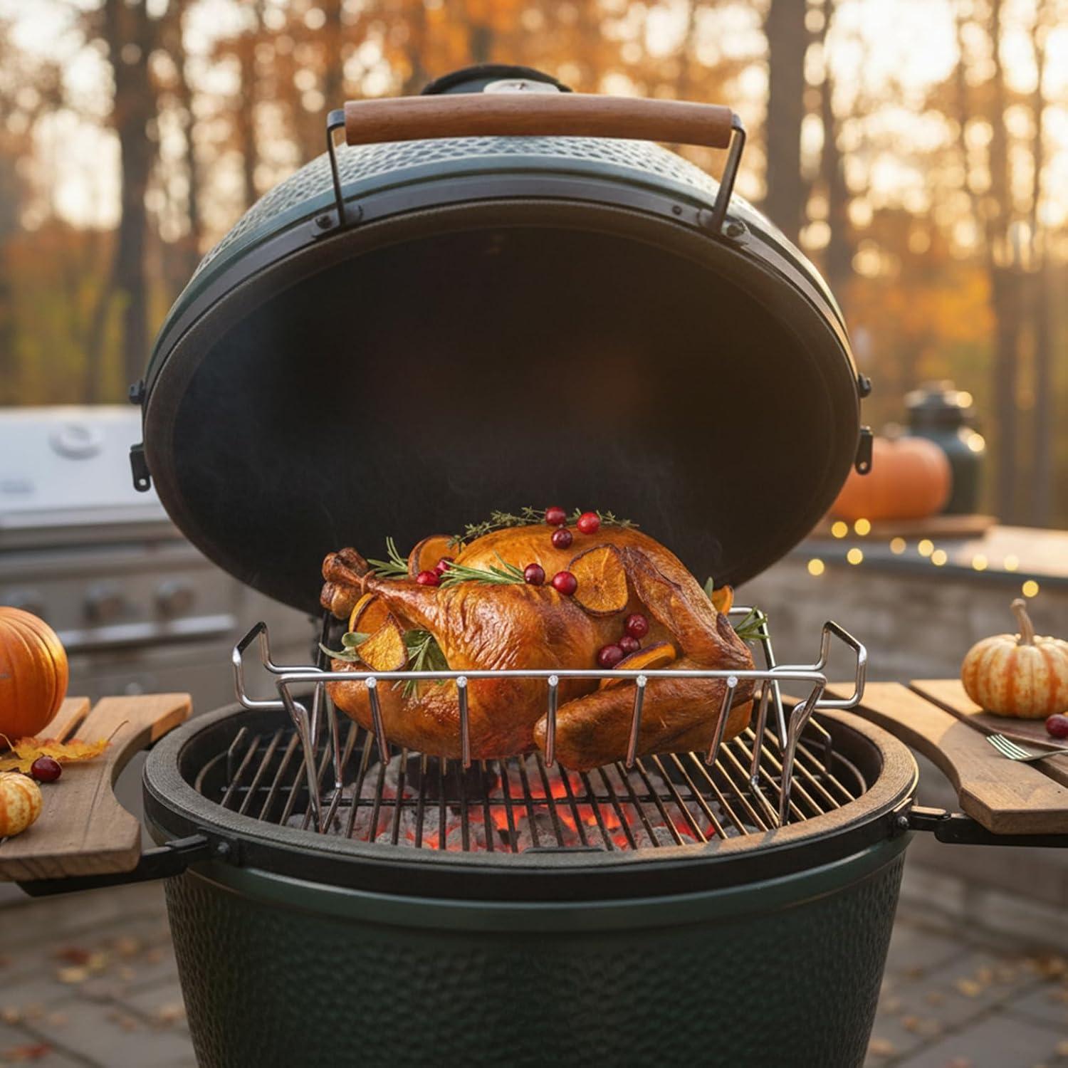 Soporte para Asar Pavo y Costillas KAMaster Acero Inoxidable