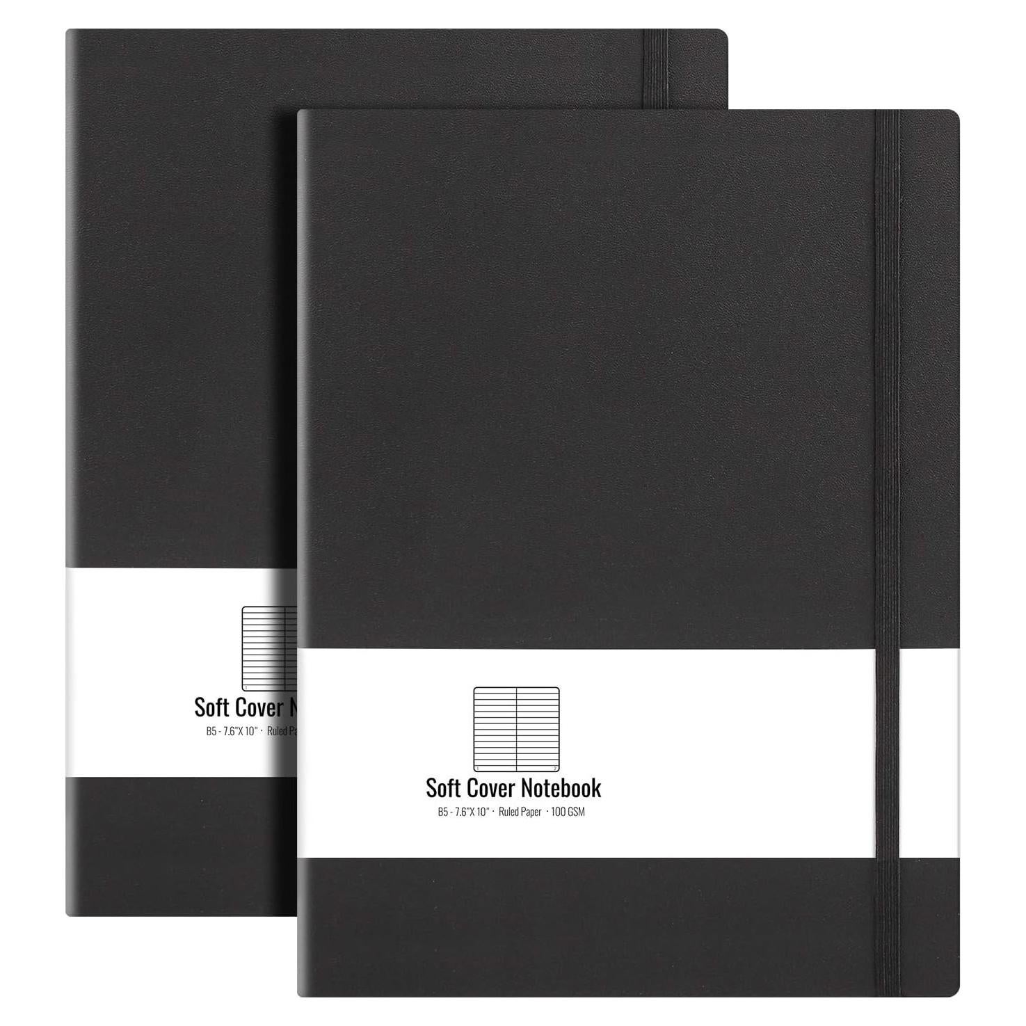 Cuaderno B5 de Reglas Tapa Blanda AHGXG - Paquete de 2, 408 Páginas