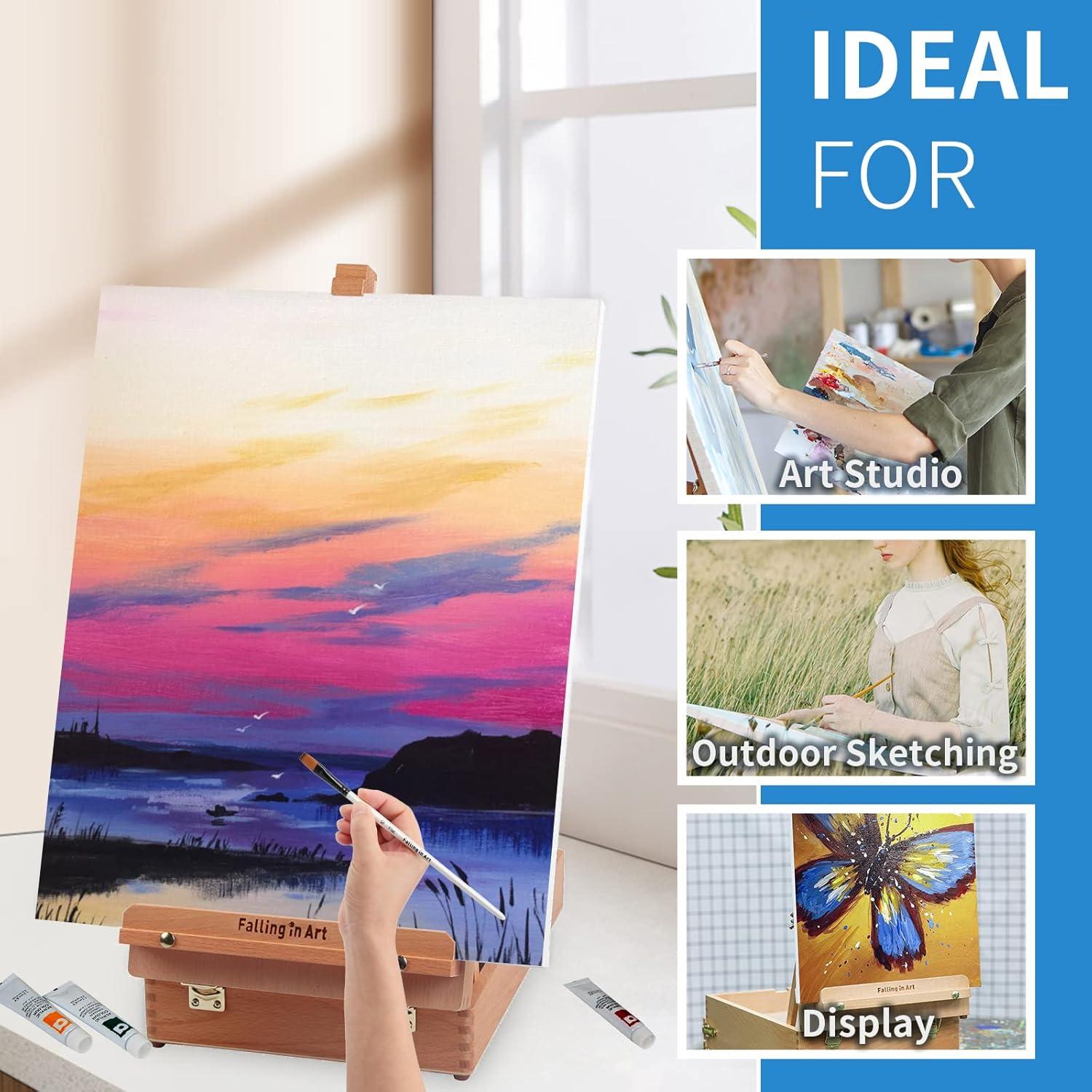 Caballete de Mesa Falling in Art de Madera Ajustable 61cm