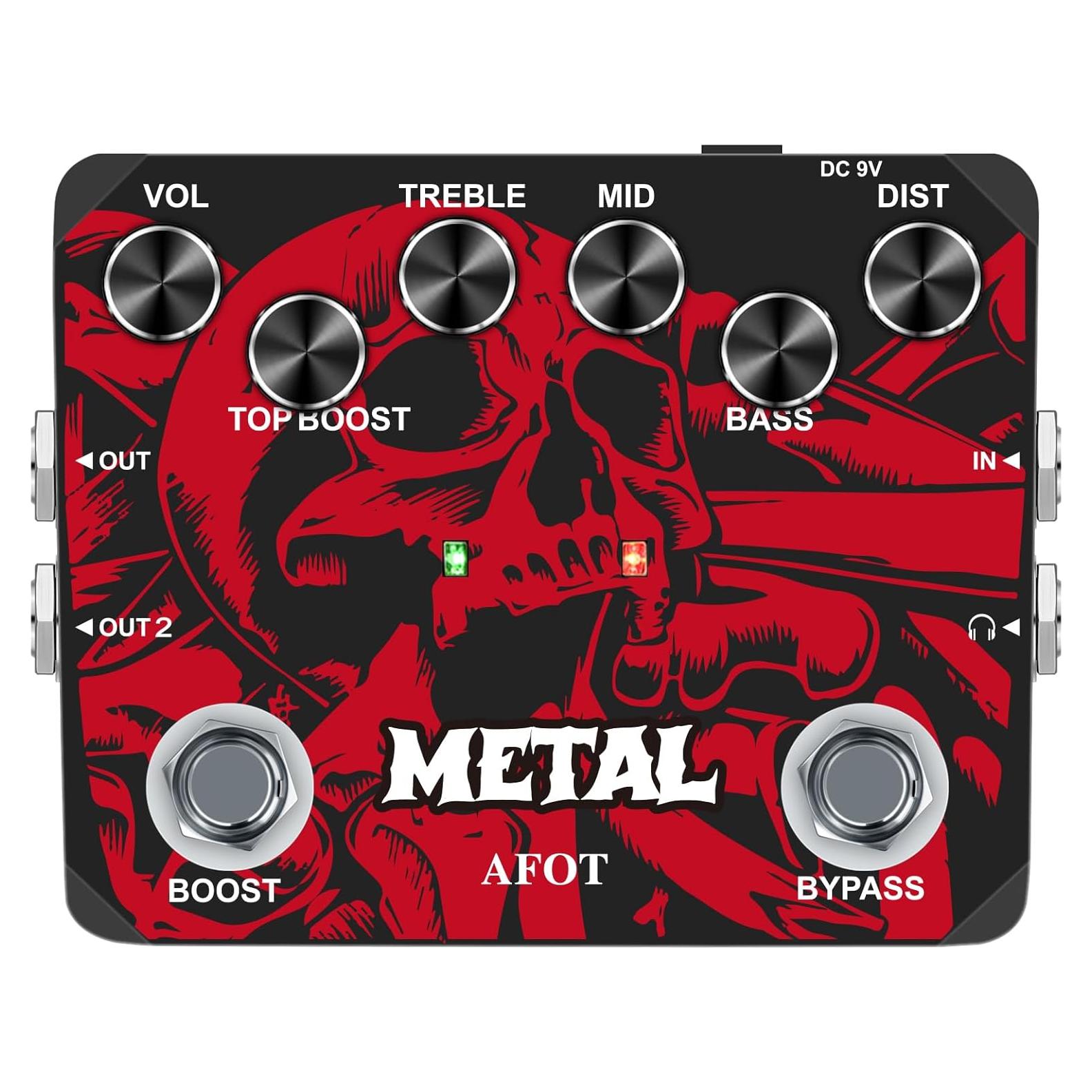 Pedal de Distorsión VSN Heavy Metal para Guitarra - True Bypass
