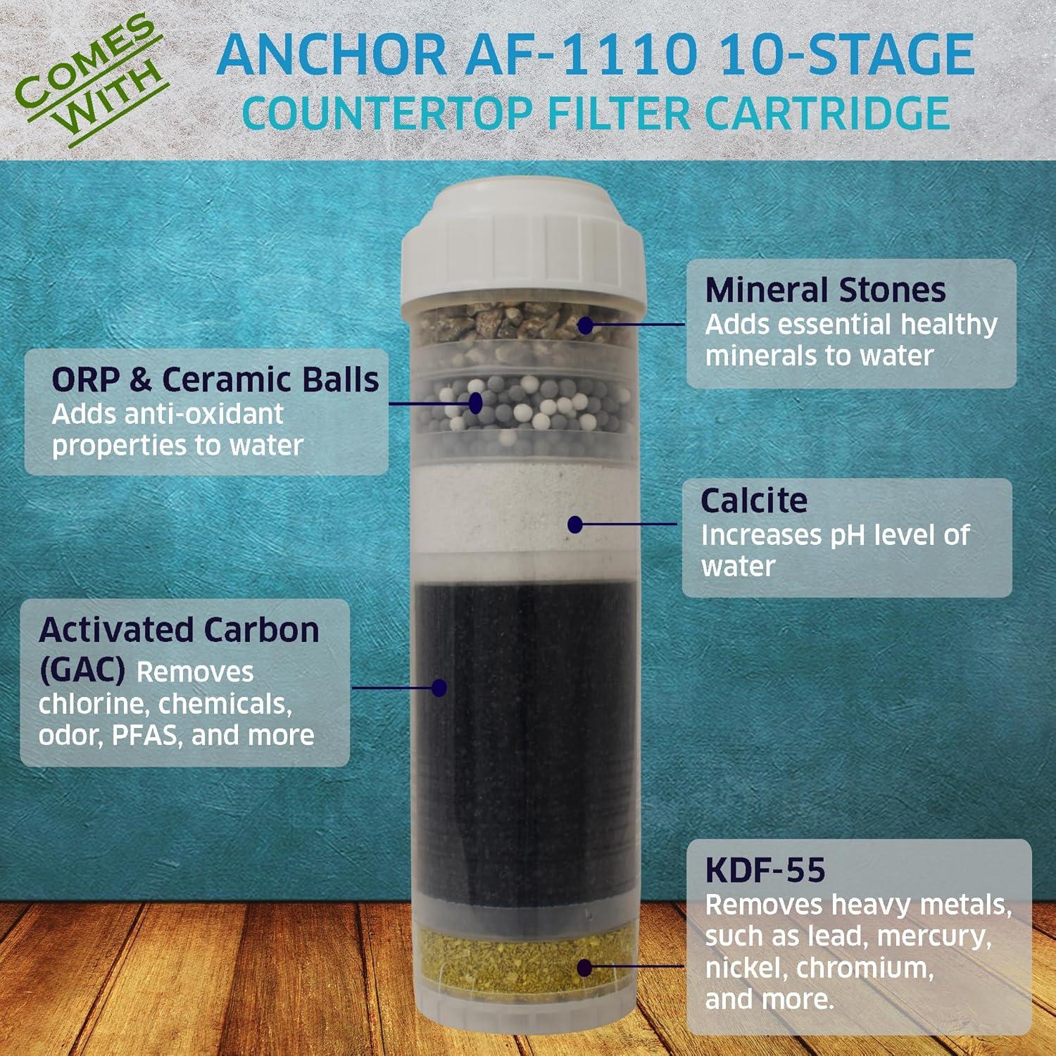 Filtro de Agua Antioxidante Anchor AF-3110 10 Etapas Blanco