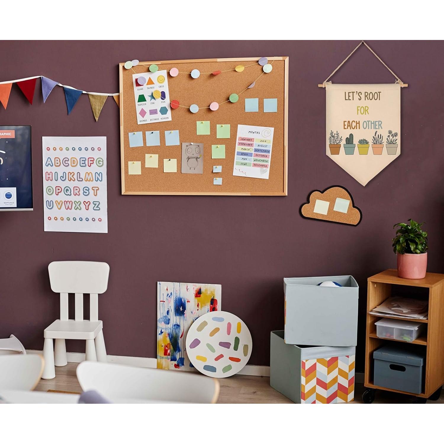 Banderín de Aula Canvas - Afirmaciones Positivas Beige 39x28 cm