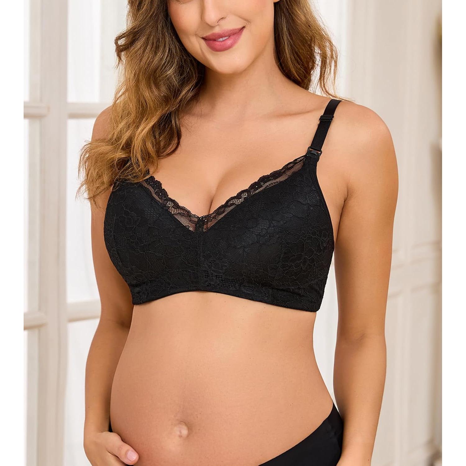 Sujetador de Lactancia Sin Aros Suekaphin Encaje Floral Mediano