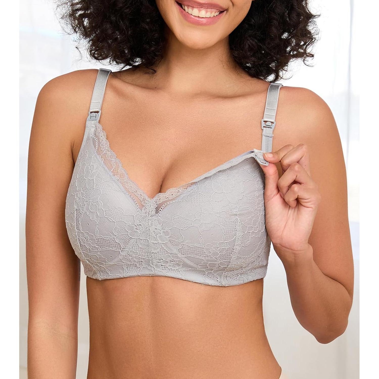 Sujetador de Lactancia Sin Aros Suekaphin Encaje Floral Mediano