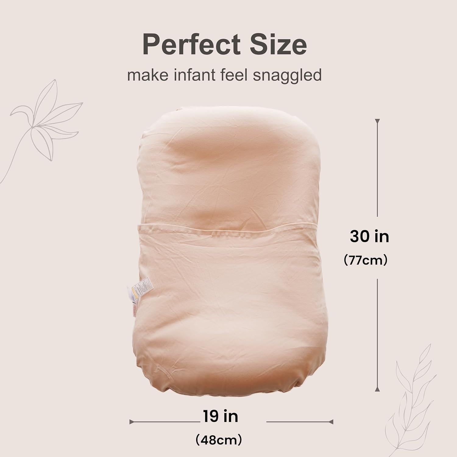 CooCooBaby Lounger para Bebé 0-12 Meses 100% Algodón Rosa