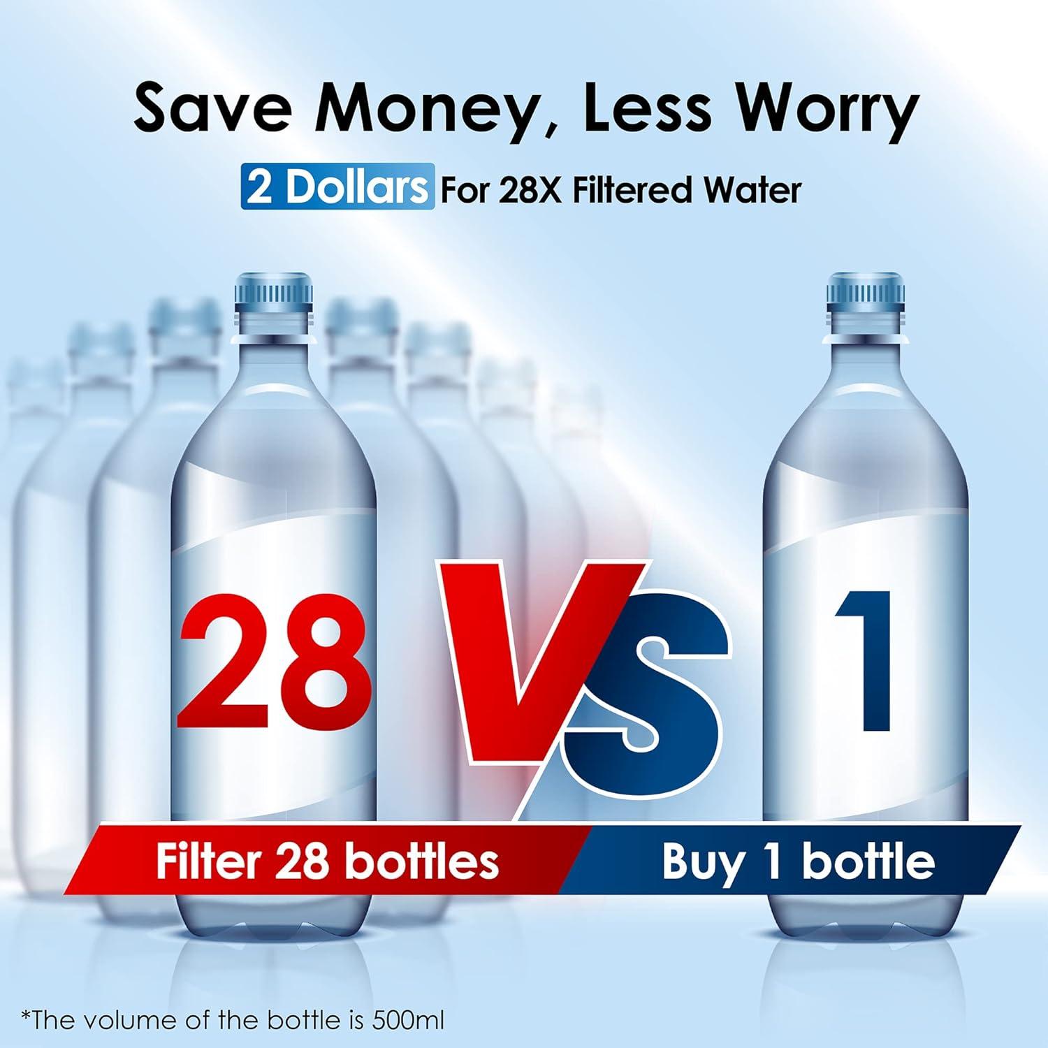 Dispensador de Agua Alcalina Waterdrop 40 Tazas, Negro