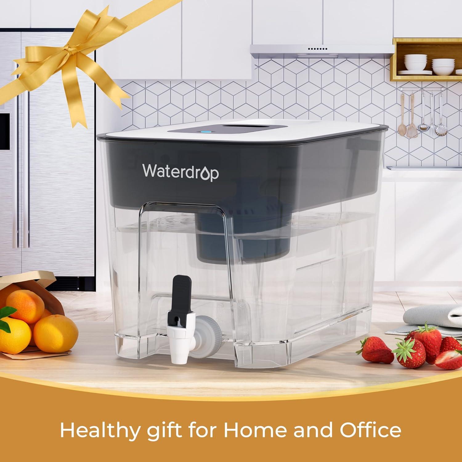 Dispensador de Agua Alcalina Waterdrop 40 Tazas, Negro