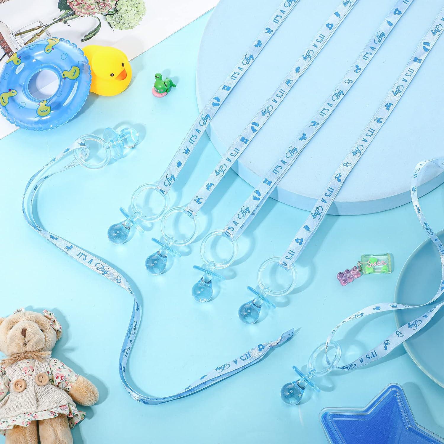 Collares de Chupetes Acrílicos Chengu 100 Pcs Baby Shower Azul