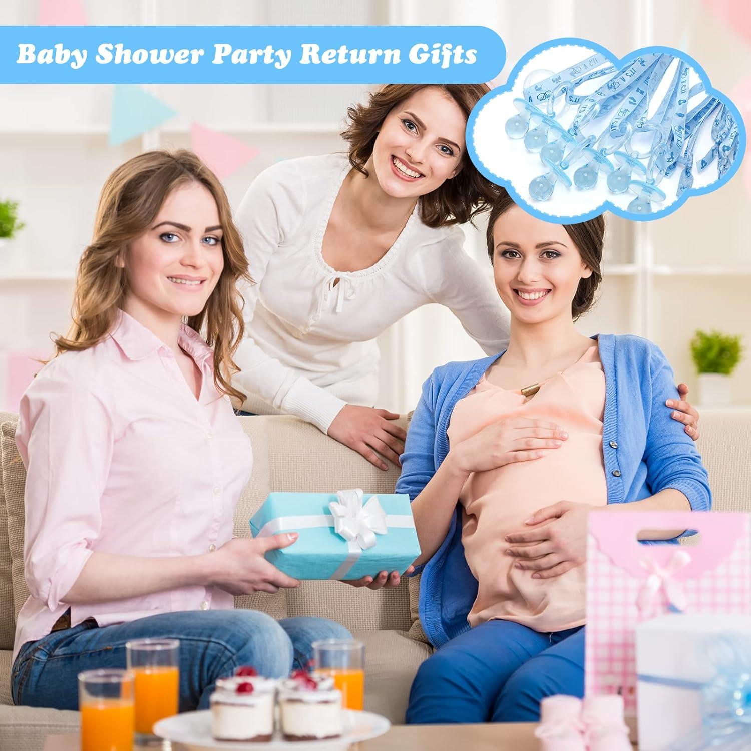 Collares de Chupetes Acrílicos Chengu 100 Pcs Baby Shower Azul