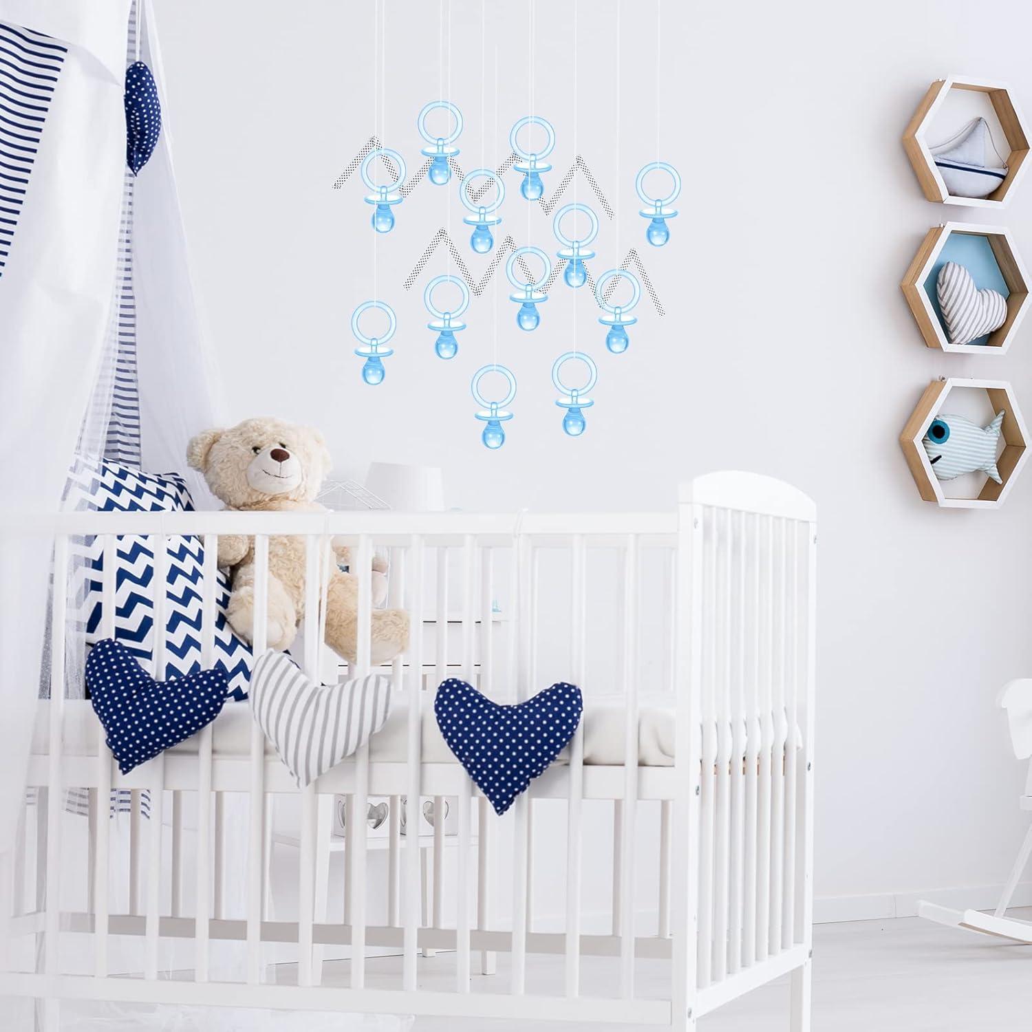 Collares de Chupetes Acrílicos Chengu 100 Pcs Baby Shower Azul