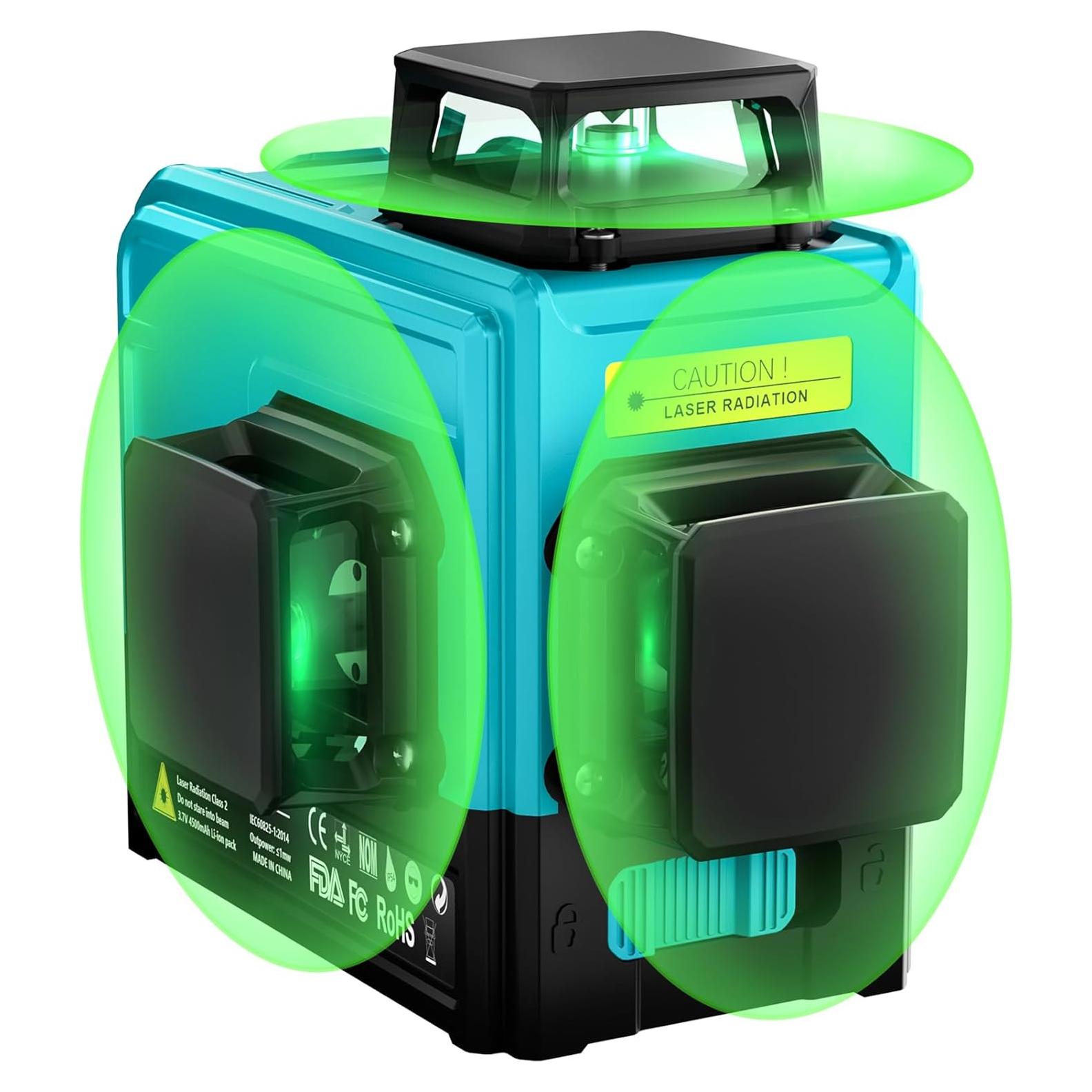 Nivel Láser Autonivelante VYTOOV 12 Líneas Verde USB-C