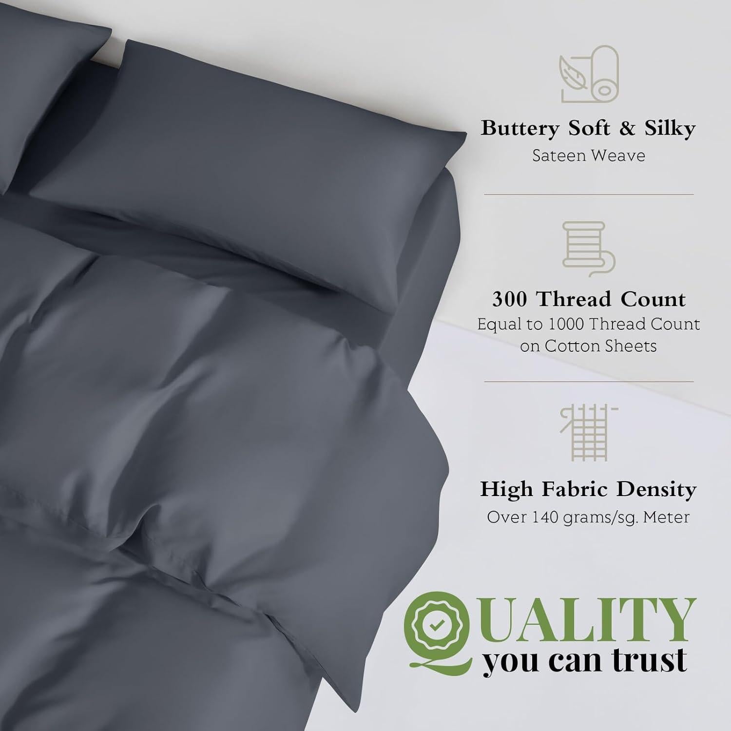 Juego de Funda de Edredón Twin XL Sábanas para Durmientes Calientes 2 Piezas