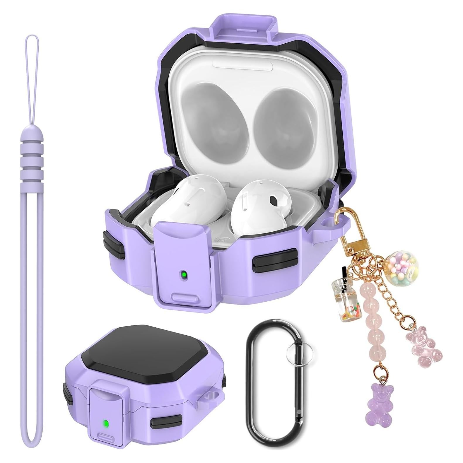 Funda para Samsung Galaxy Buds 2 Pro Ekoonpft Púrpura con Cierre Seguro