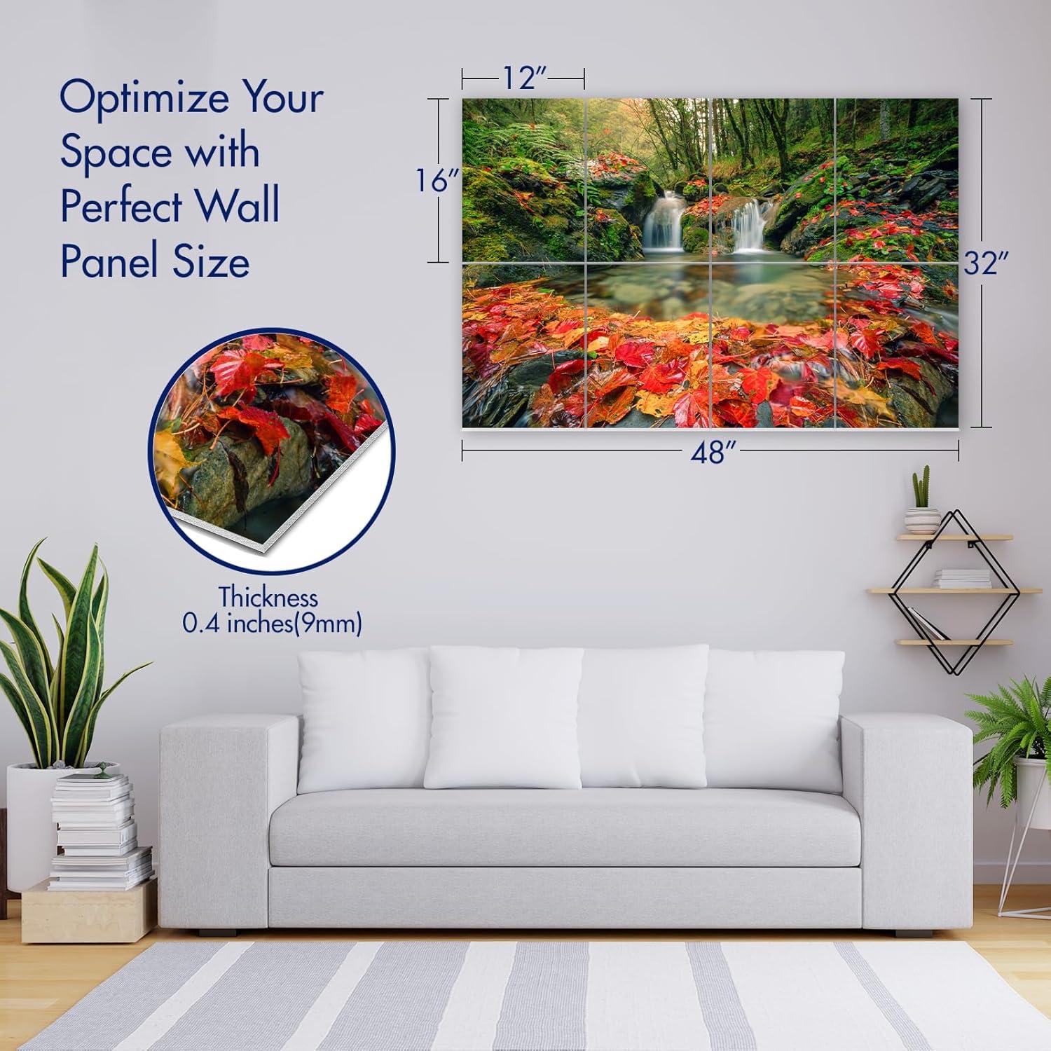 Panel Acústico de Arte Pinwelife 121.9x81.3cm Follaje Otoño