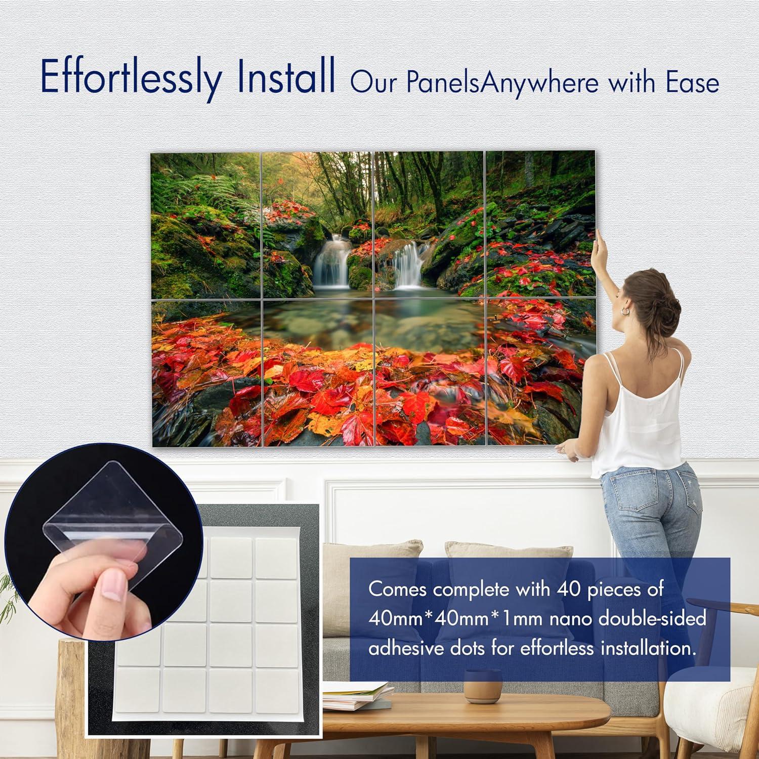 Panel Acústico de Arte Pinwelife 121.9x81.3cm Follaje Otoño