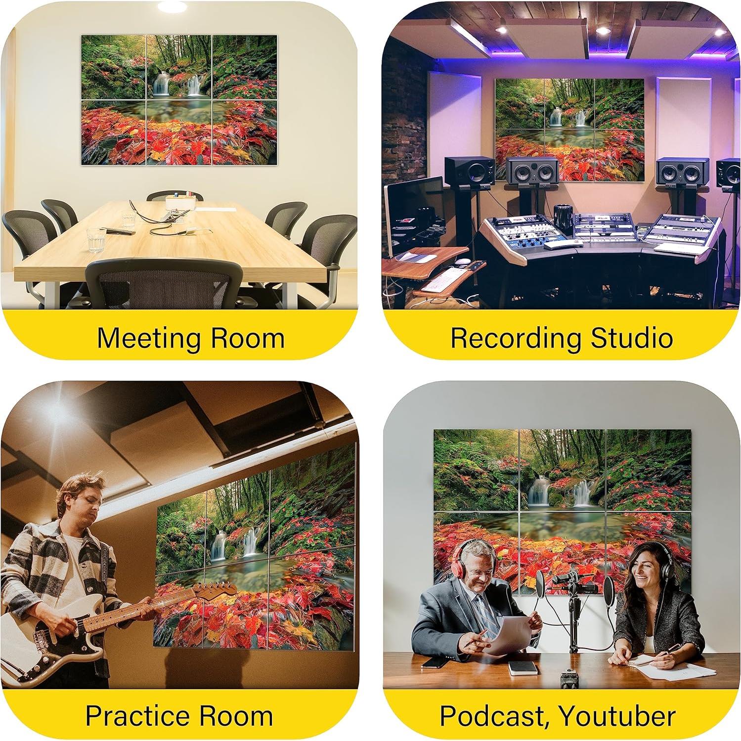 Panel Acústico de Arte Pinwelife 121.9x81.3cm Follaje Otoño