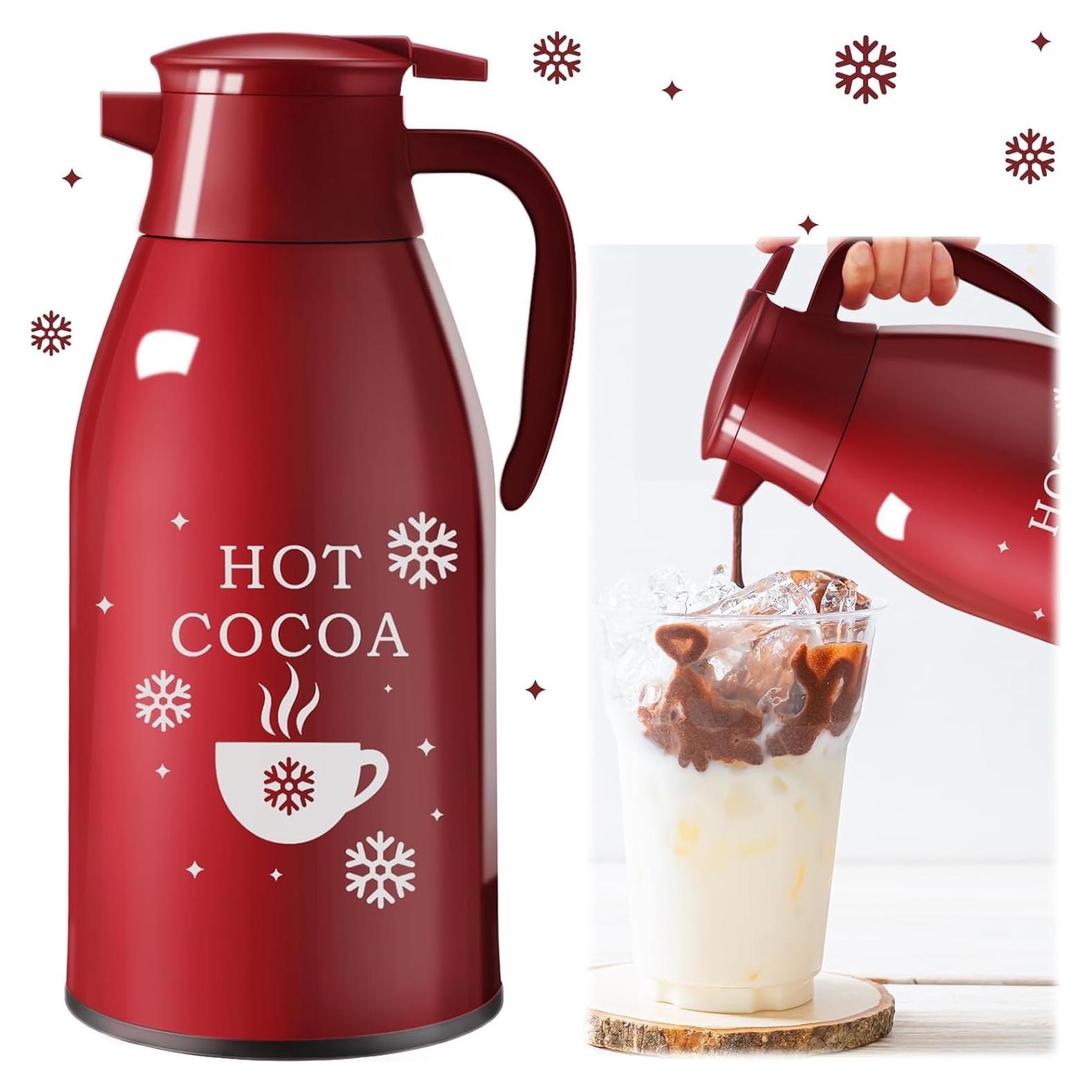 Dispensador de Chocolate Caliente LemonRoad 2L Rojo para Fiestas