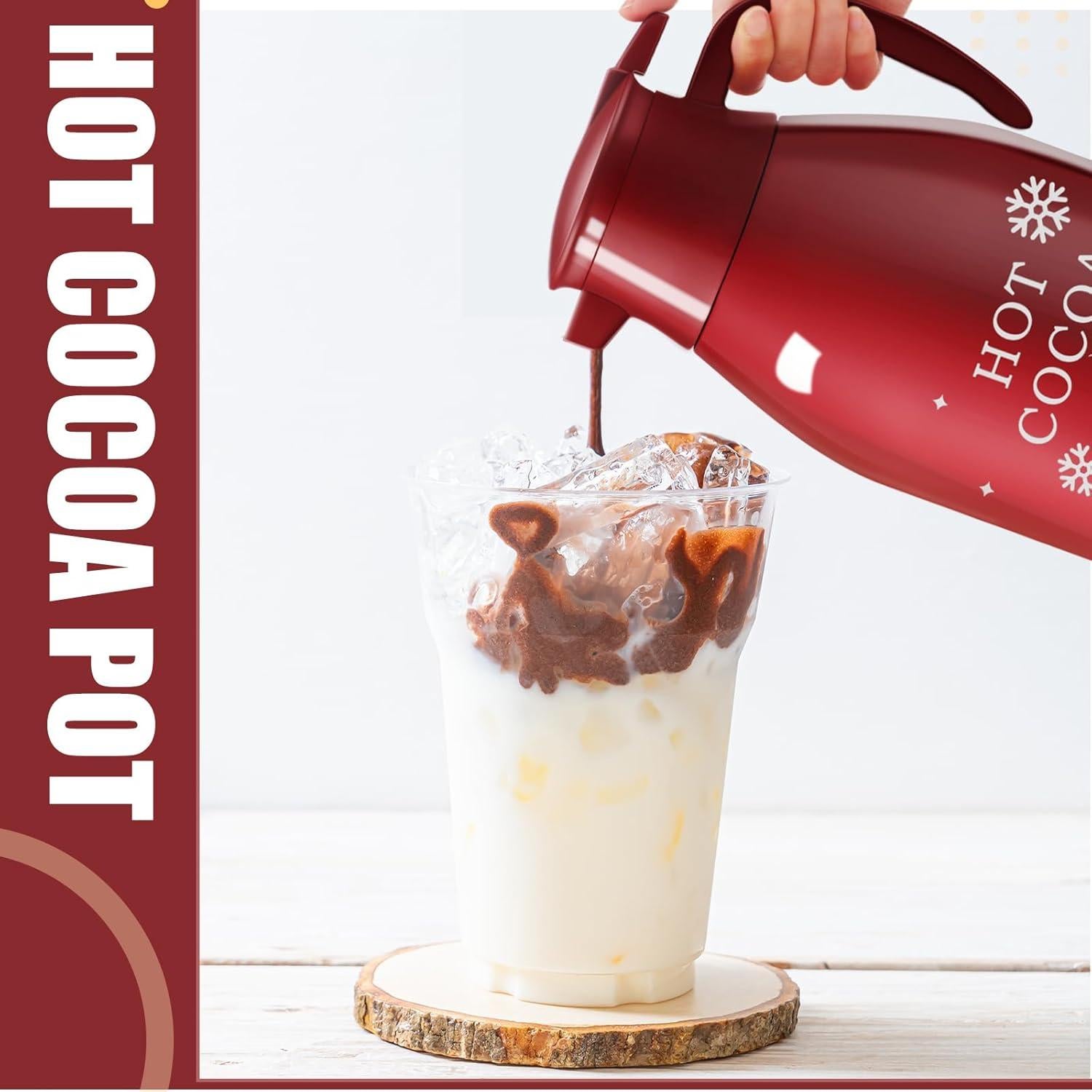 Dispensador de Chocolate Caliente LemonRoad 2L Rojo para Fiestas