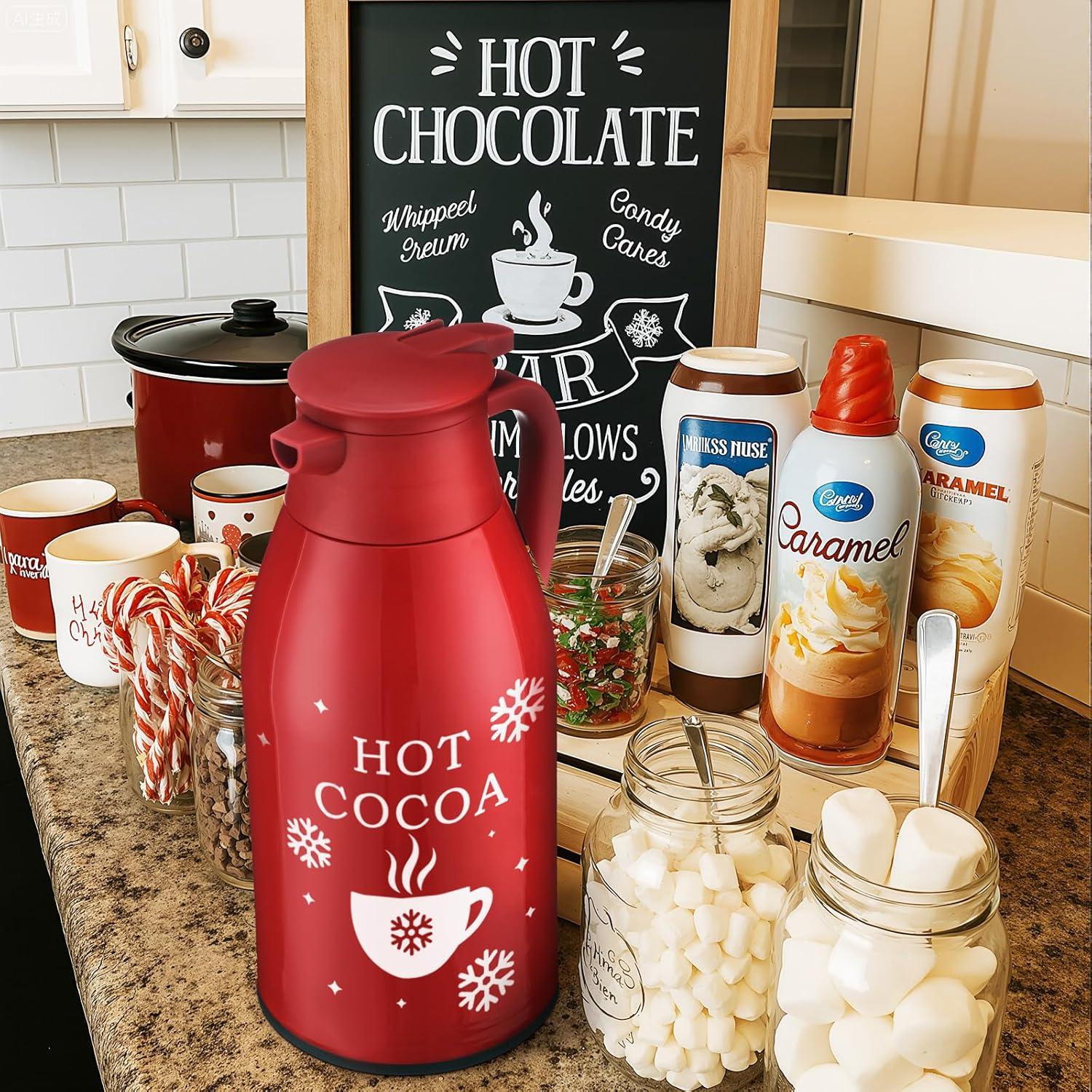 Dispensador de Chocolate Caliente LemonRoad 2L Rojo para Fiestas