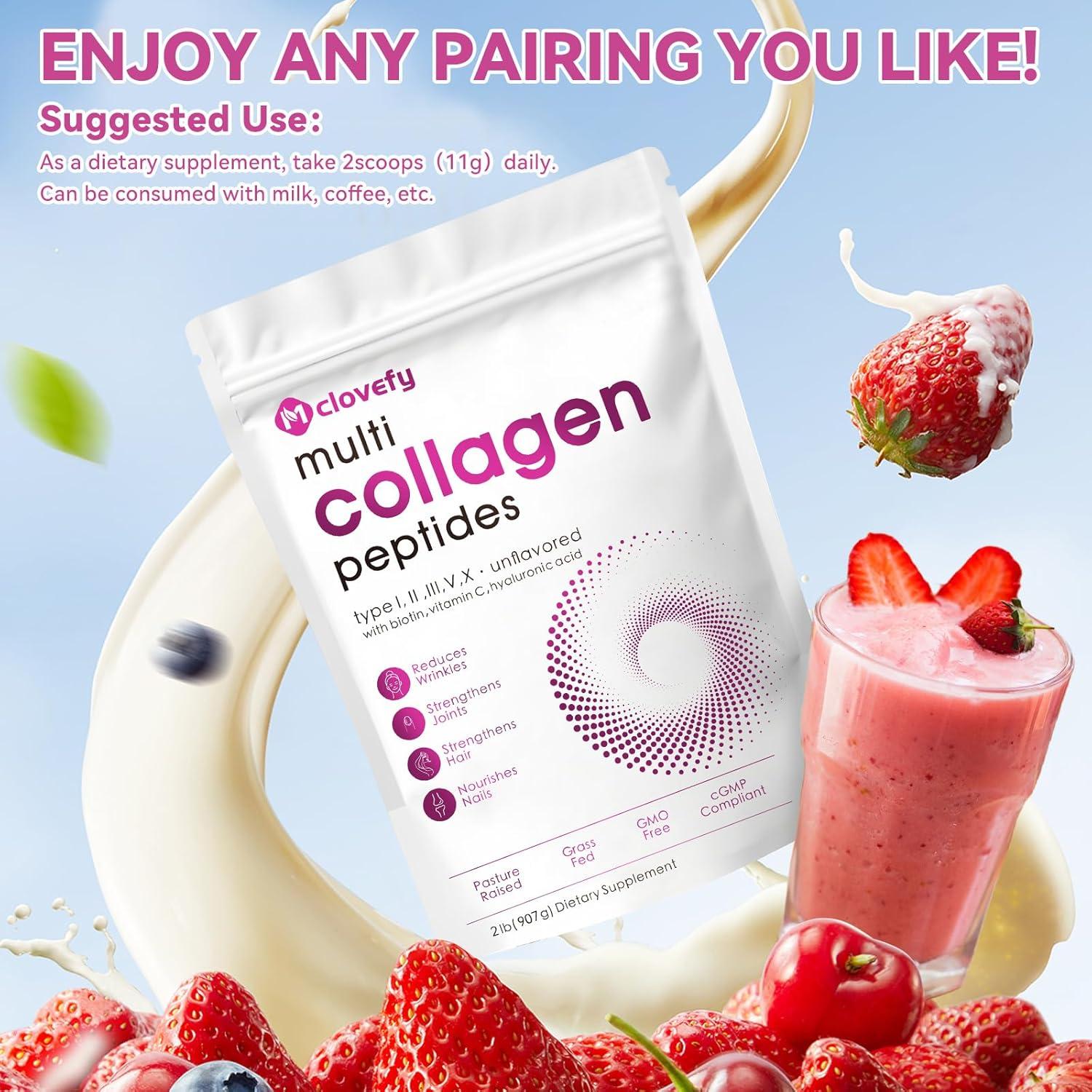 Proteína en Polvo de Colágeno Mclovefy 0.91kg Sin Sabor