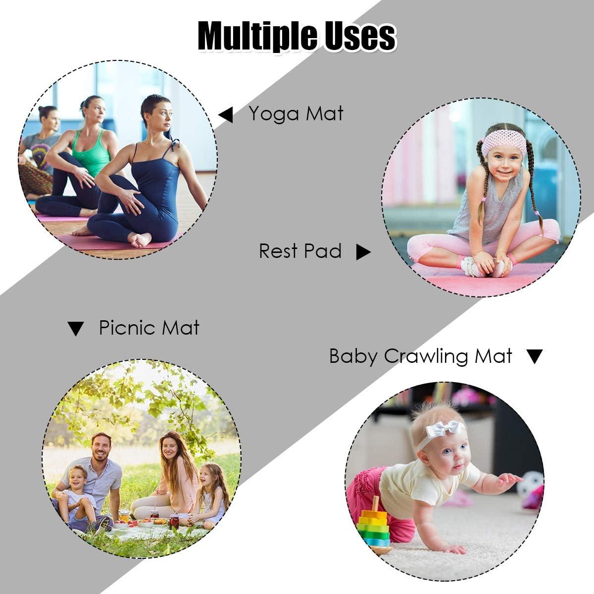 Esterilla de Yoga Goplus 2.13m x 1.52m Antideslizante 8mm