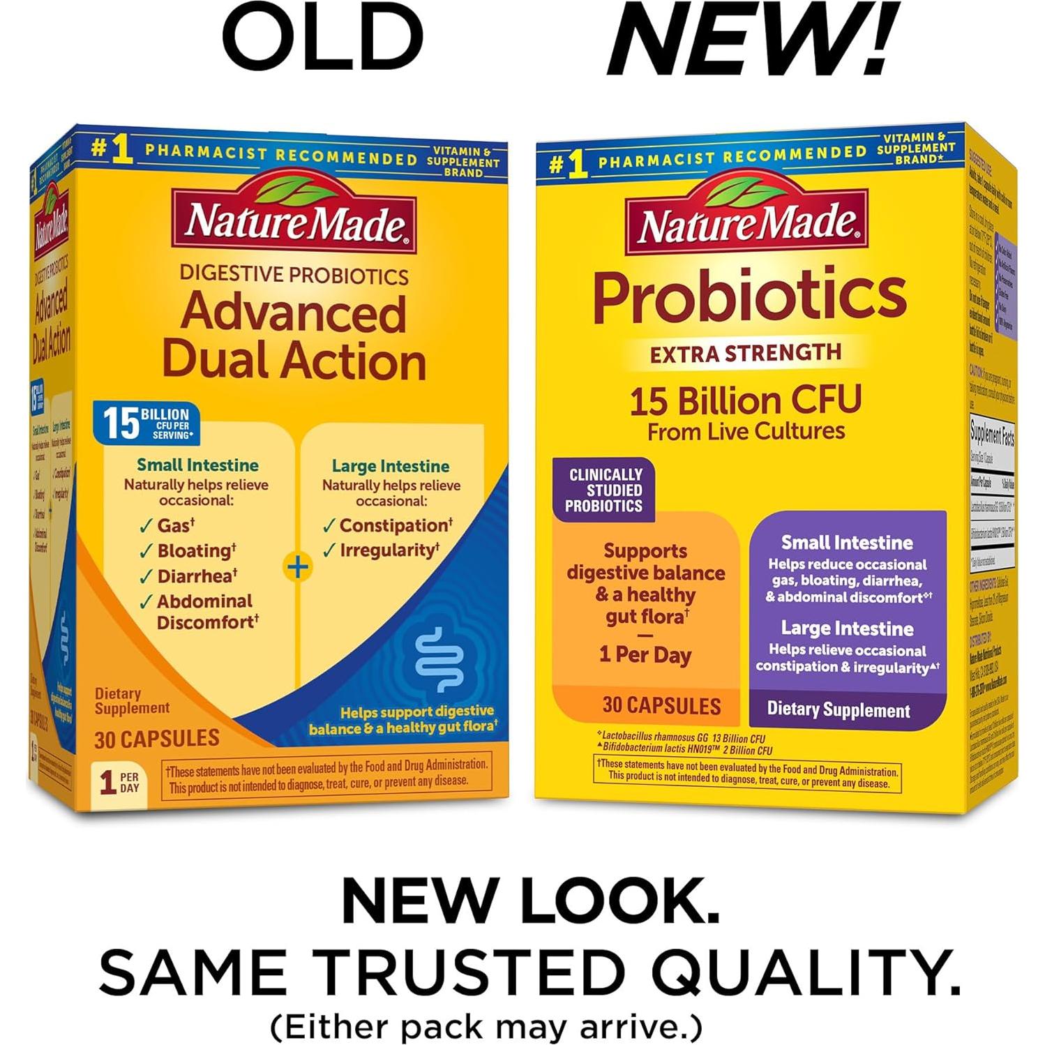 Probióticos Extra Fuertes Nature Made 15 Mil Millones CFU 30 Cápsulas