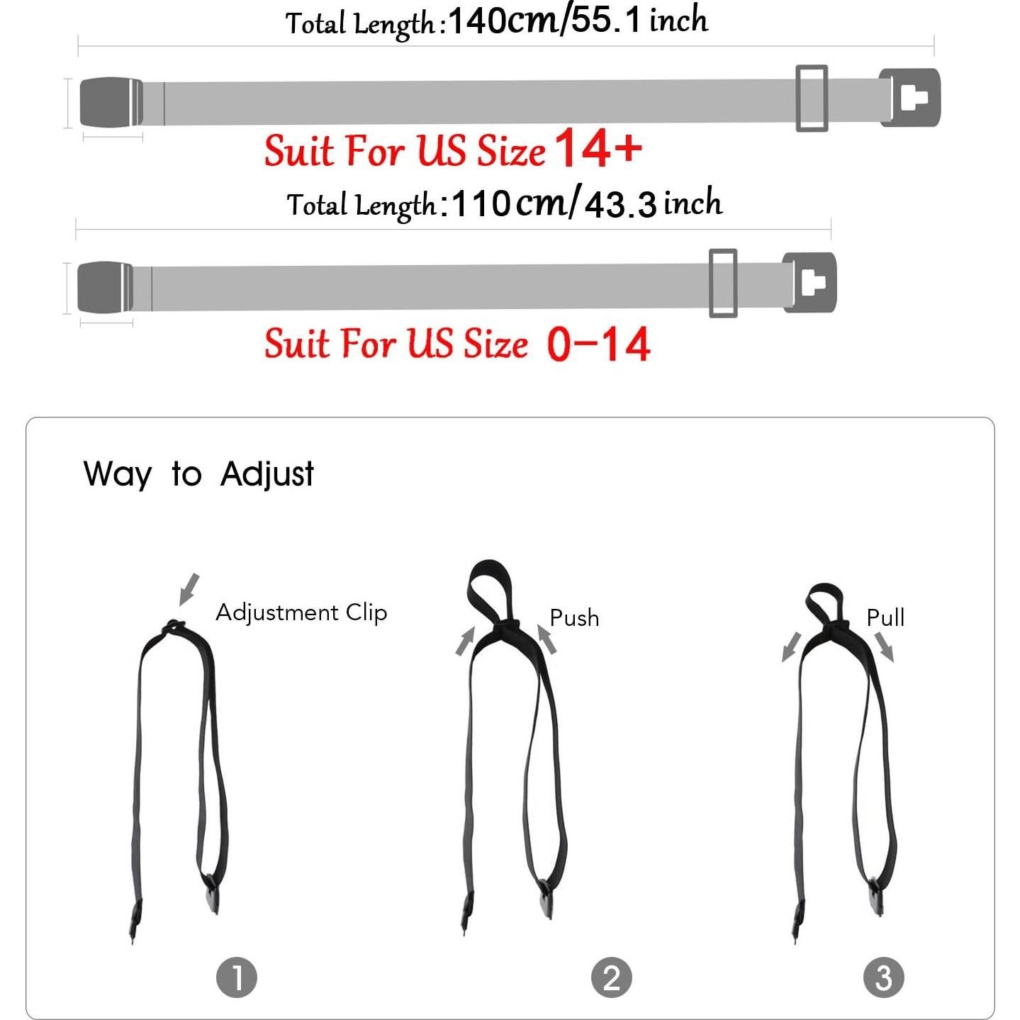 Cinturón Elástico Invisible JASGOOD para Mujeres Ajustable