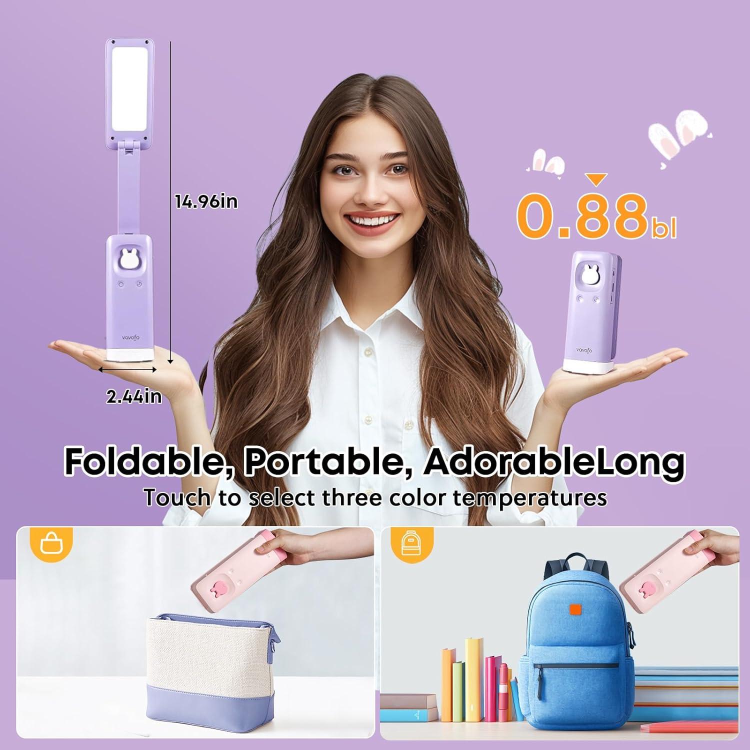 Lámpara de escritorio VAVOFO recargable 6000mAh 15 modos