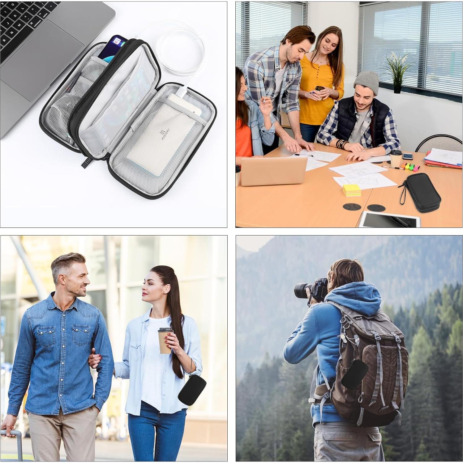 Funda Organizadora de Accesorios Electrónicos LOPURS M Doble Capa