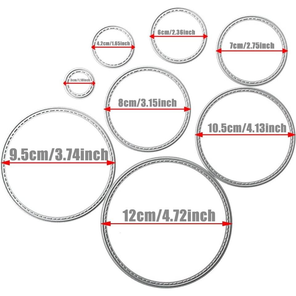 Troqueles de Corte Redondos ZbFwmx 12cm para Scrapbooking