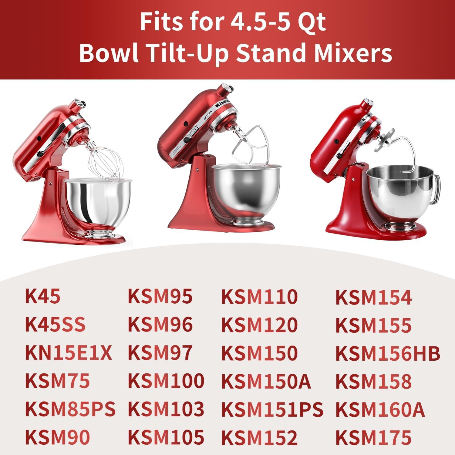 Accesorios de Mezclador KitchenAid 4.5-5QT Acero Inoxidable 3 Piezas