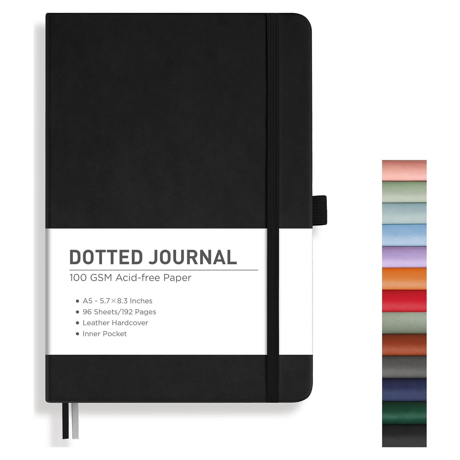 Cuaderno de Puntos RETTACY A5 Tapa Dura Cuero 192 Páginas